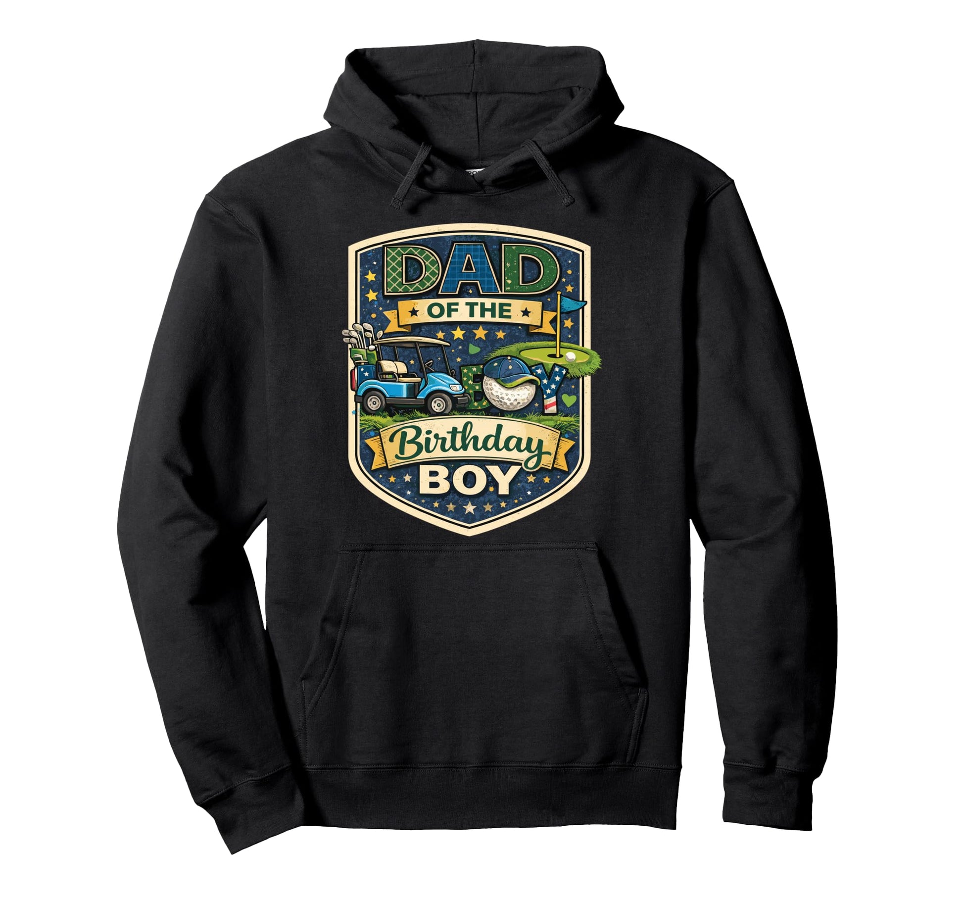 Proud Dad Birthday Golf Celebration Hoodie - Minimalist Print for Adults - T-Shirt, Sweatshirt, Hoodie