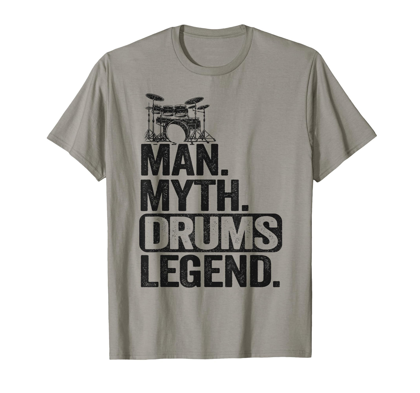 Myth Drums Legend Mens Dad Drummer T-Shirt - Minimalist Print Unisex - T-Shirt, Sweatshirt, Hoodie