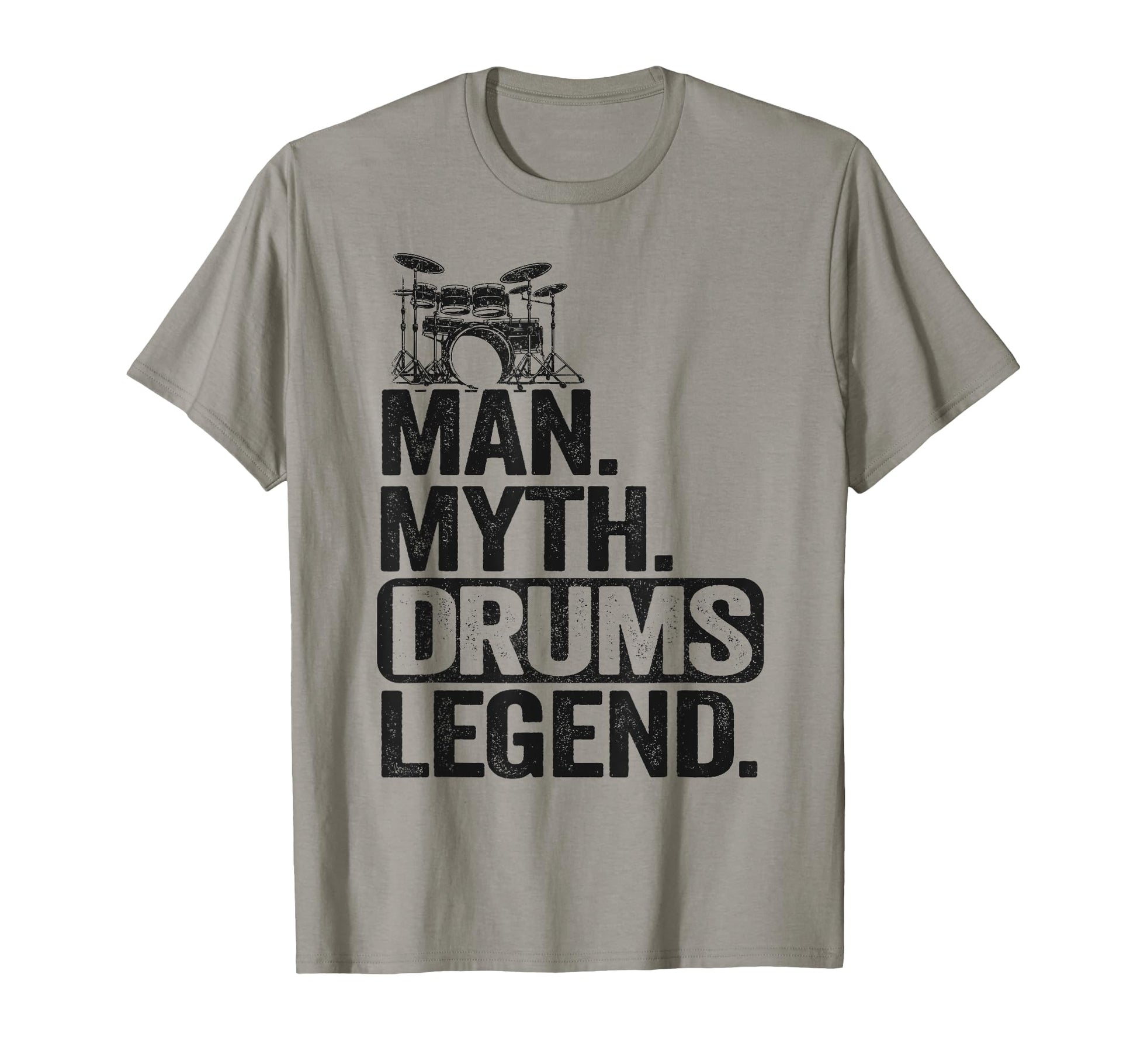 Myth Drums Legend Mens Dad Drummer T-Shirt - Minimalist Print Unisex - T-Shirt, Sweatshirt, Hoodie
