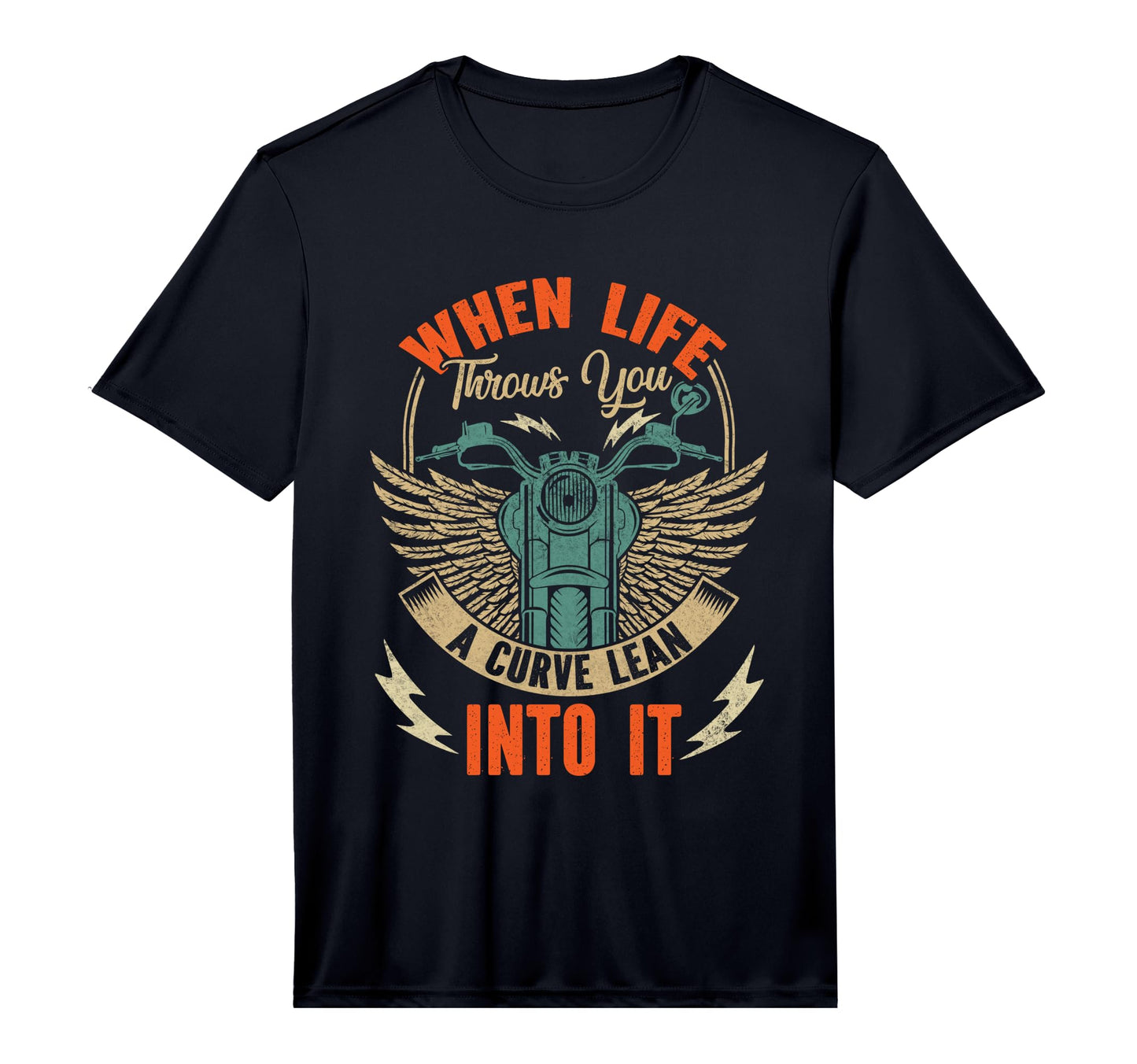 Mens Motorcycle Biker When Life Throws T-Shirt - Graphic Print Men Women - T-Shirt, Sweatshirt, Hoodie