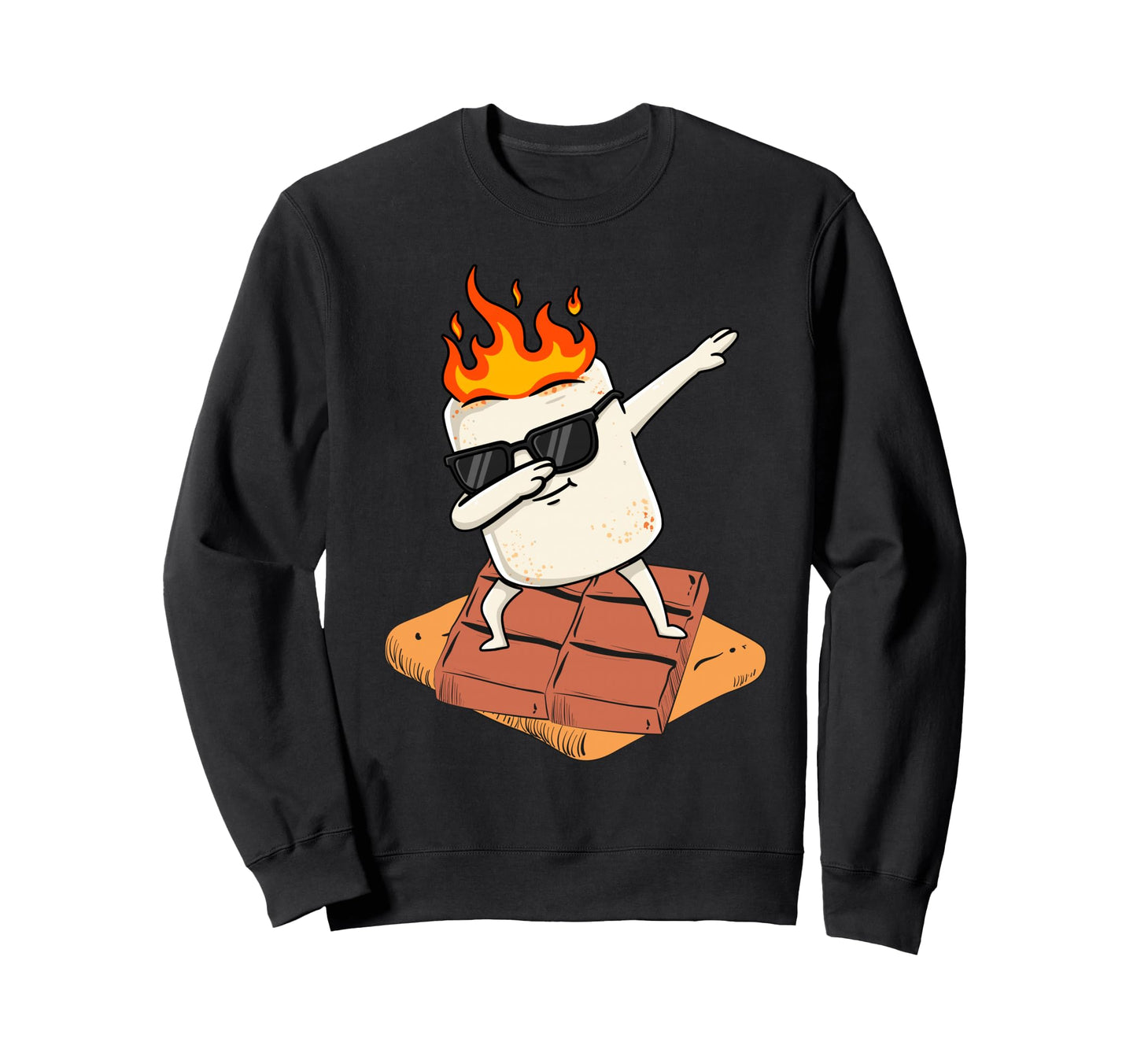 Funny Dabbing Smore Marshmallow Sweatshirt - Trendy Graphic Unisex - T-Shirt, Sweatshirt, Hoodie
