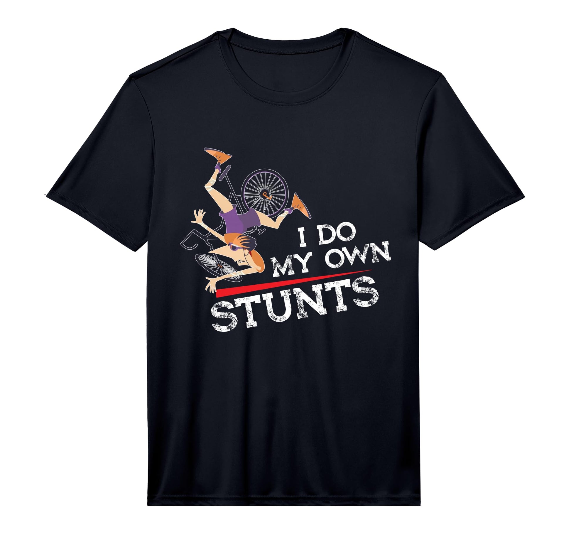 I Do My Own Stunts Bike Cycling Funny T-Shirt - Trendy Graphic Unisex - T-Shirt, Sweatshirt, Hoodie