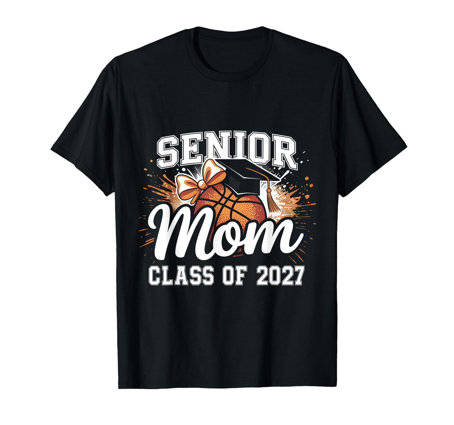Senior Mom Class 2027 Coquette Bow T-Shirt - Custom Art Print Men Women - T-Shirt, Sweatshirt, Hoodie