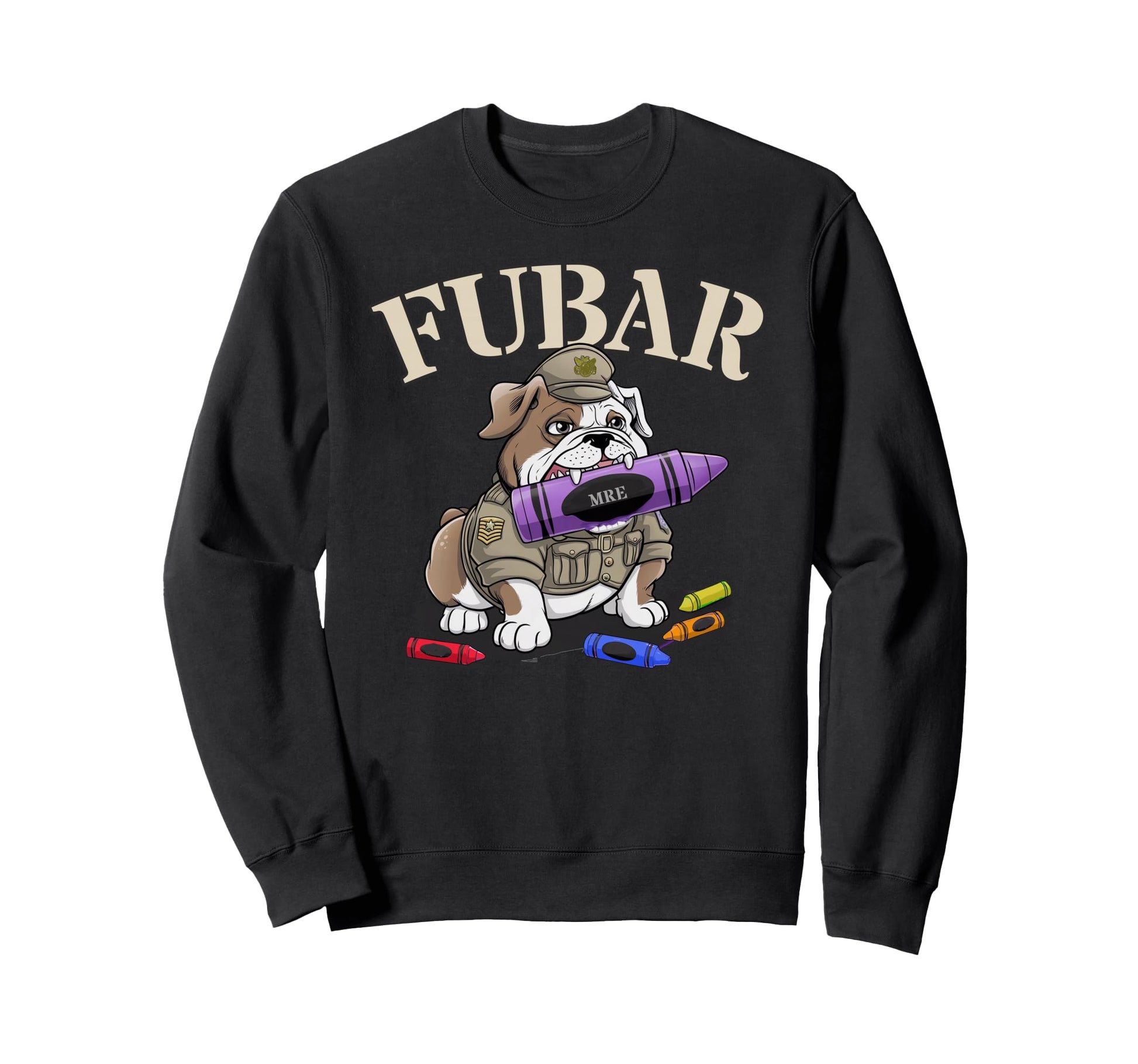 Kawaii Fubar I Eat Crayons Bulldog Sweatshirt - Trendy Graphic Unisex - T-Shirt, Sweatshirt, Hoodie