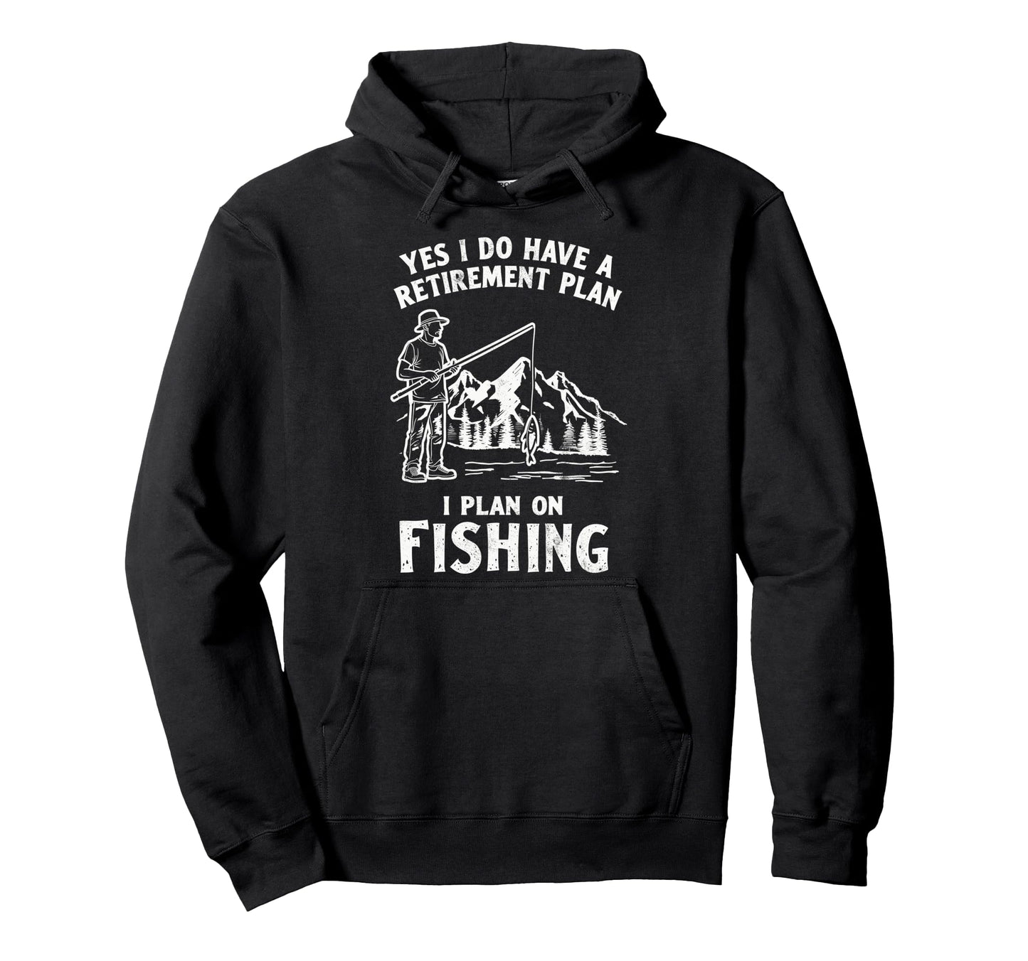 Retirement Plan Fishing Grandpa Hoodie - Novelty Apparel for Adults - T-Shirt, Sweatshirt, Hoodie