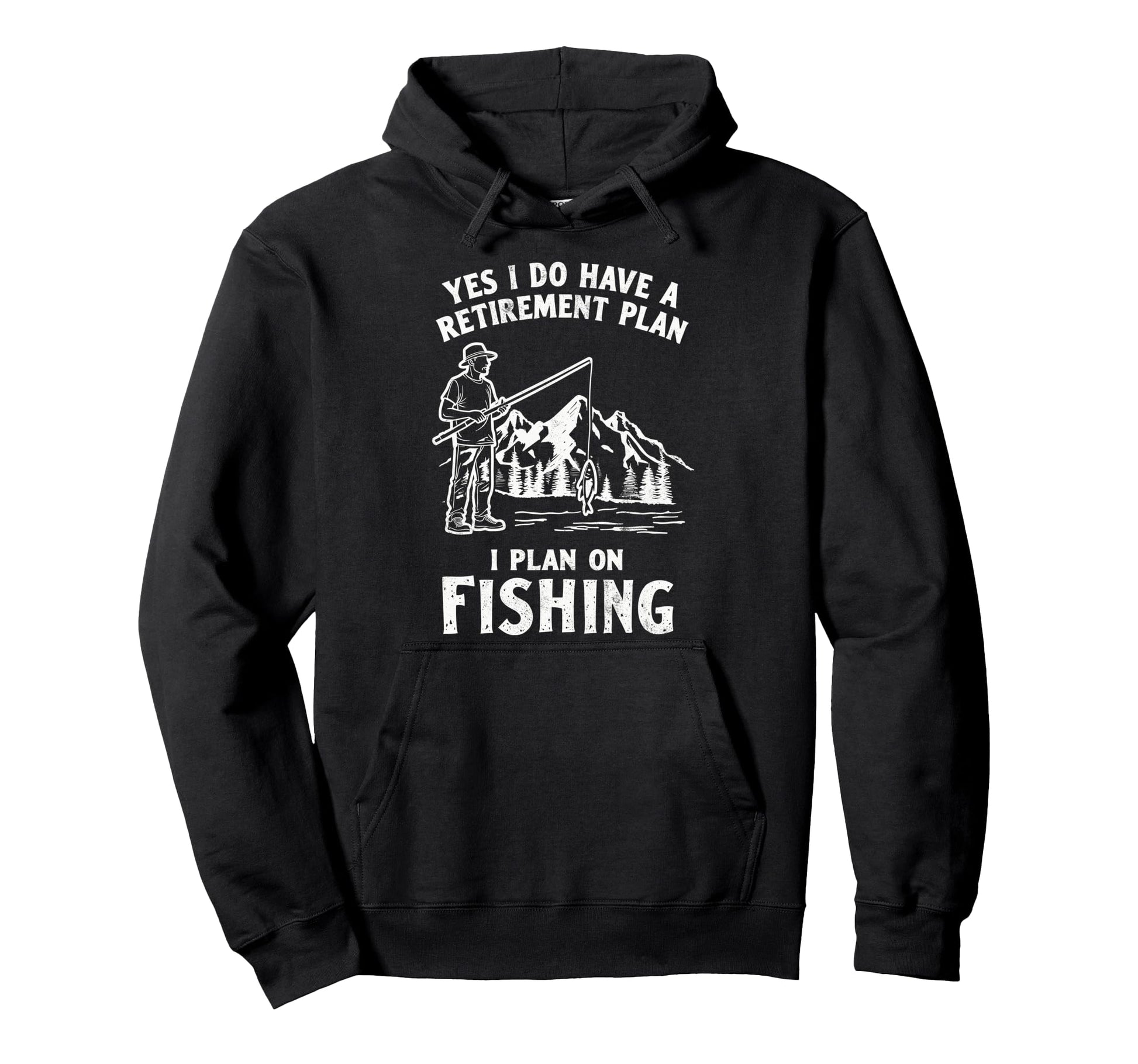 Retirement Plan Fishing Grandpa Hoodie - Novelty Apparel for Adults - T-Shirt, Sweatshirt, Hoodie