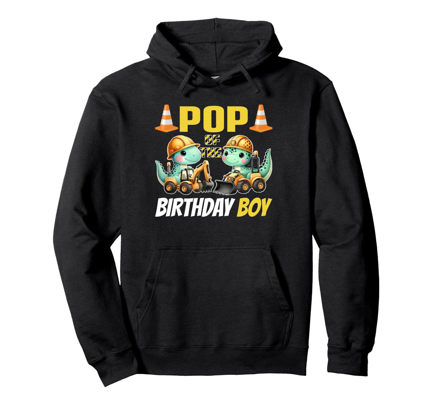 Pop Birthday Construction Worker Hoodie - Minimalist Print for Adults - T-Shirt, Sweatshirt, Hoodie