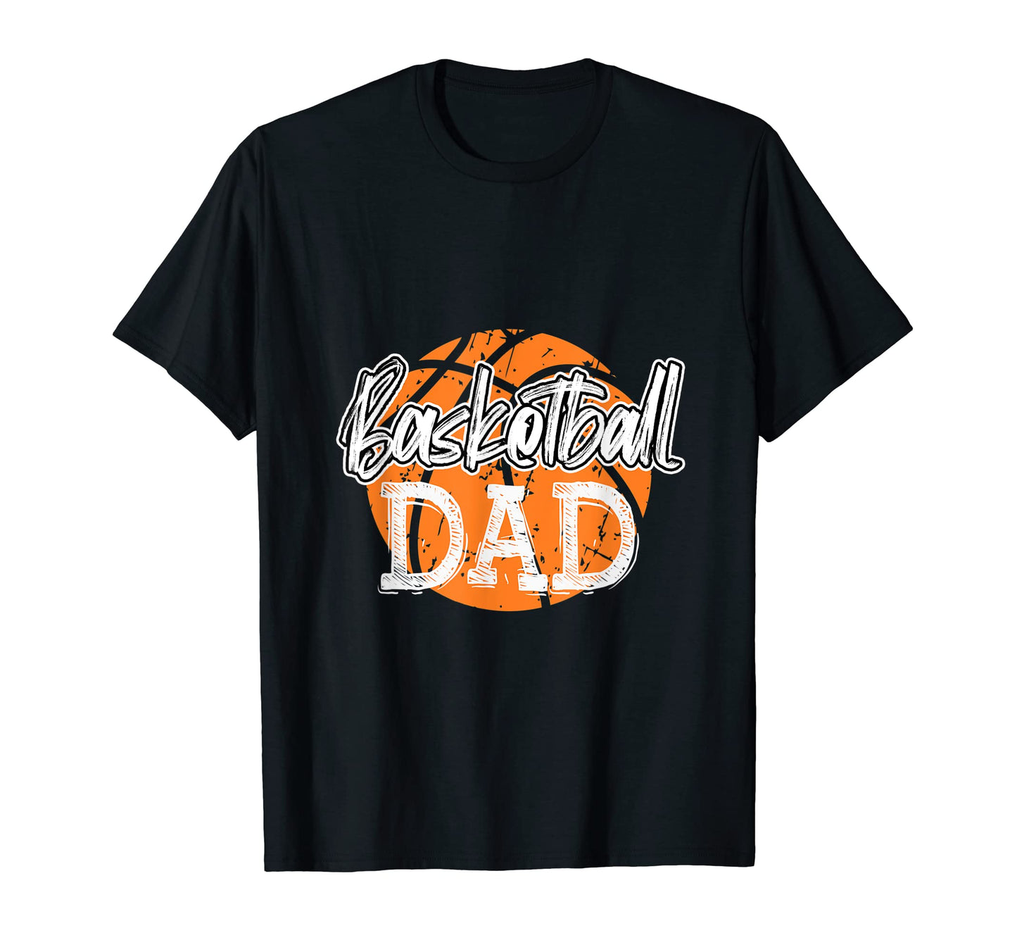 Mens Basketball Dad Distressed T-Shirt - Custom Art Print Unisex - T-Shirt, Sweatshirt, Hoodie