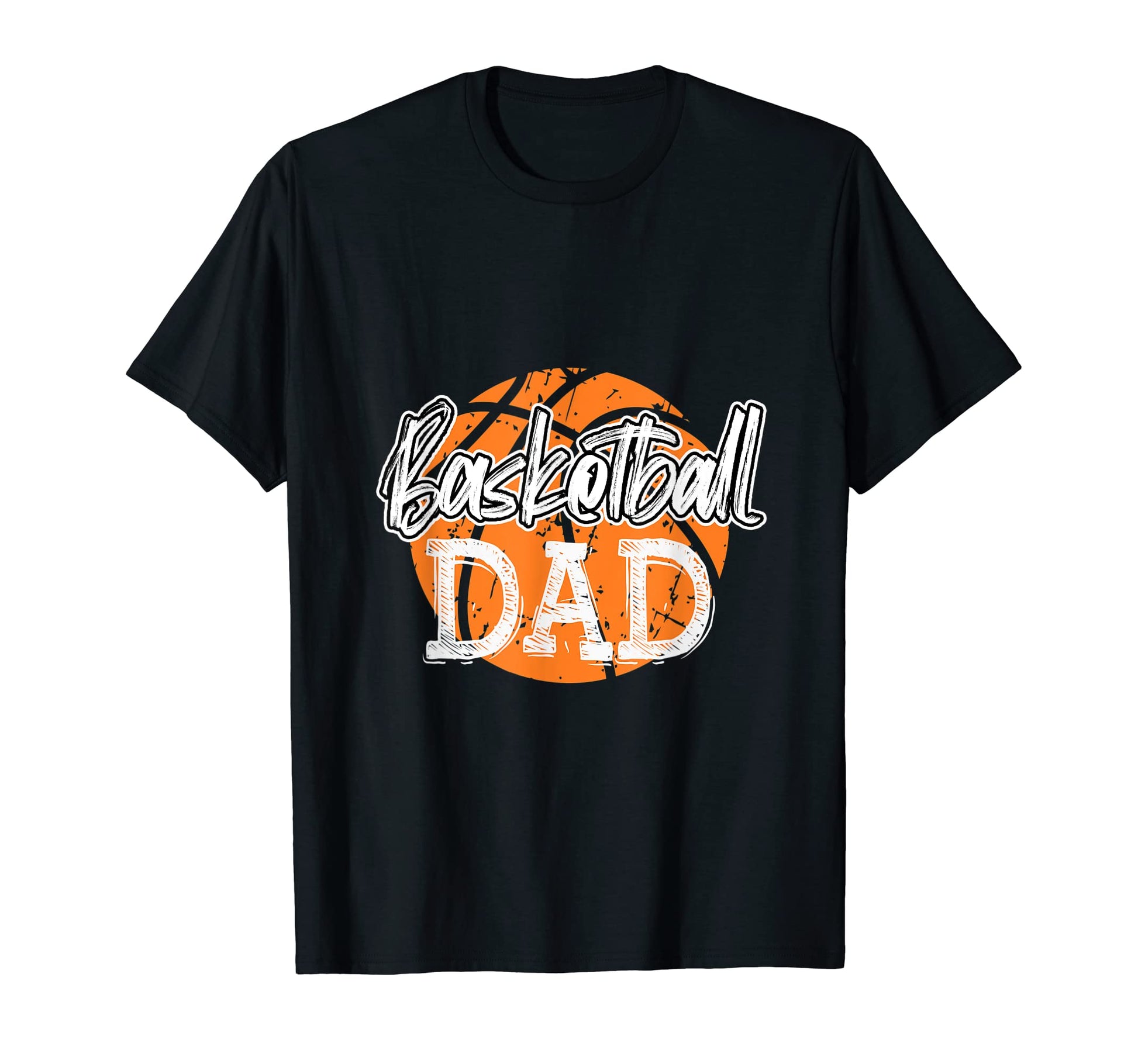 Mens Basketball Dad Distressed T-Shirt - Custom Art Print Unisex - T-Shirt, Sweatshirt, Hoodie