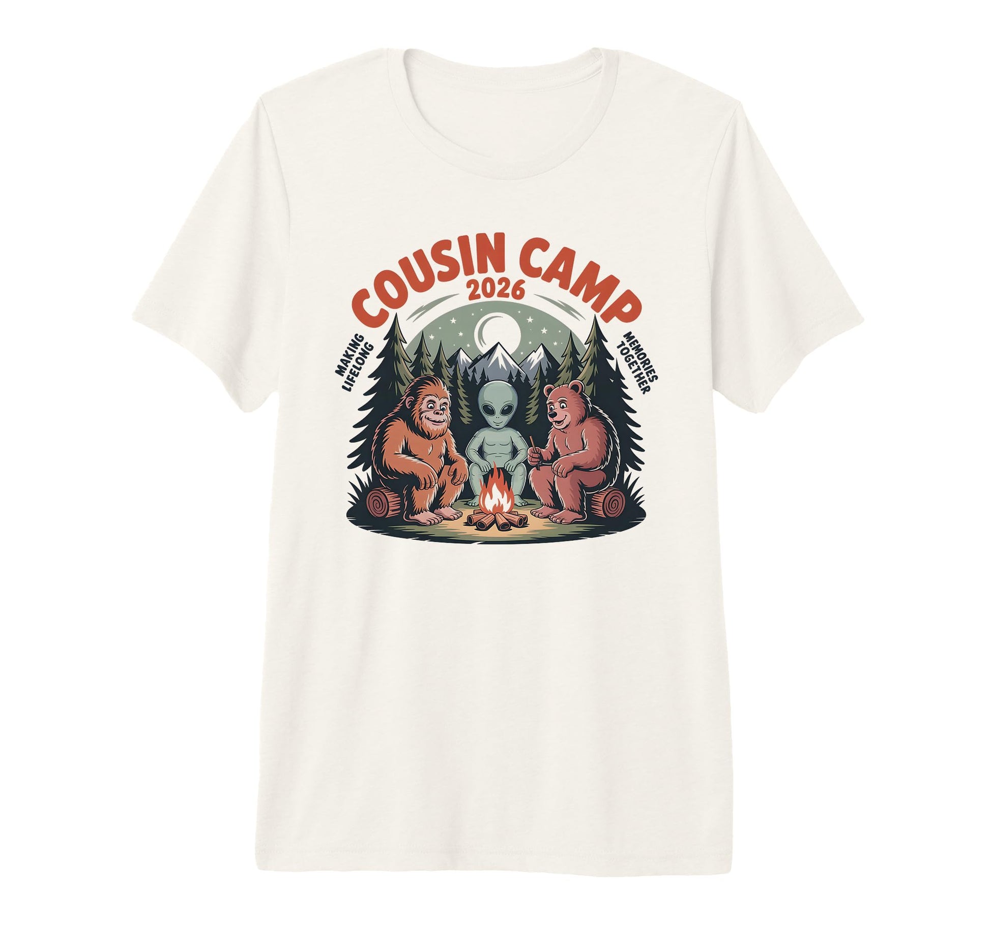 Crazy Cousin Camp 2026 Alien Bigfoot T-Shirt - Streetwear Style Men Women - T-Shirt, Sweatshirt, Hoodie