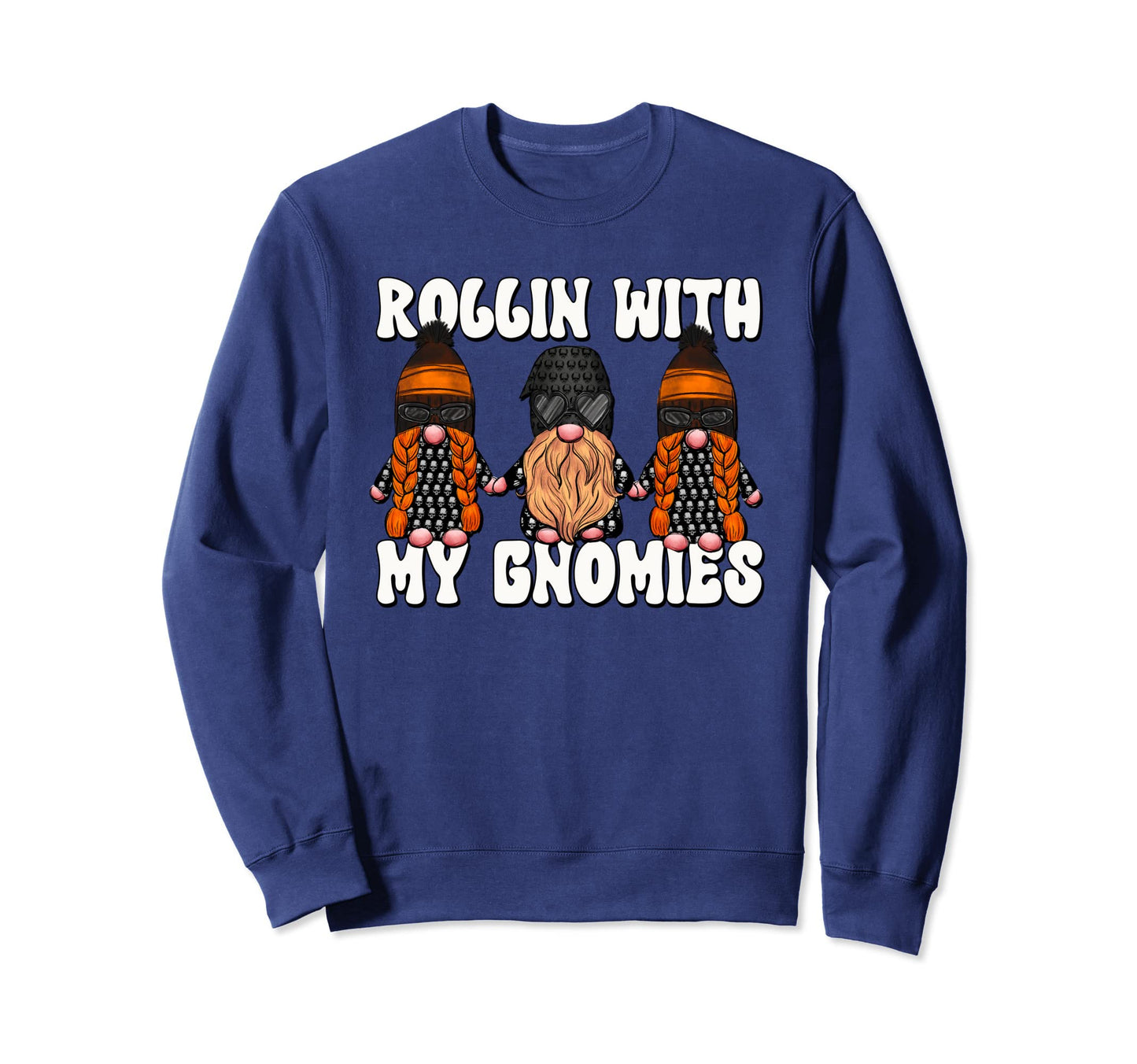 Three Gnomes Biker Mom And Dad Sweatshirt - Minimalist Print for Adults - T-Shirt, Sweatshirt, Hoodie