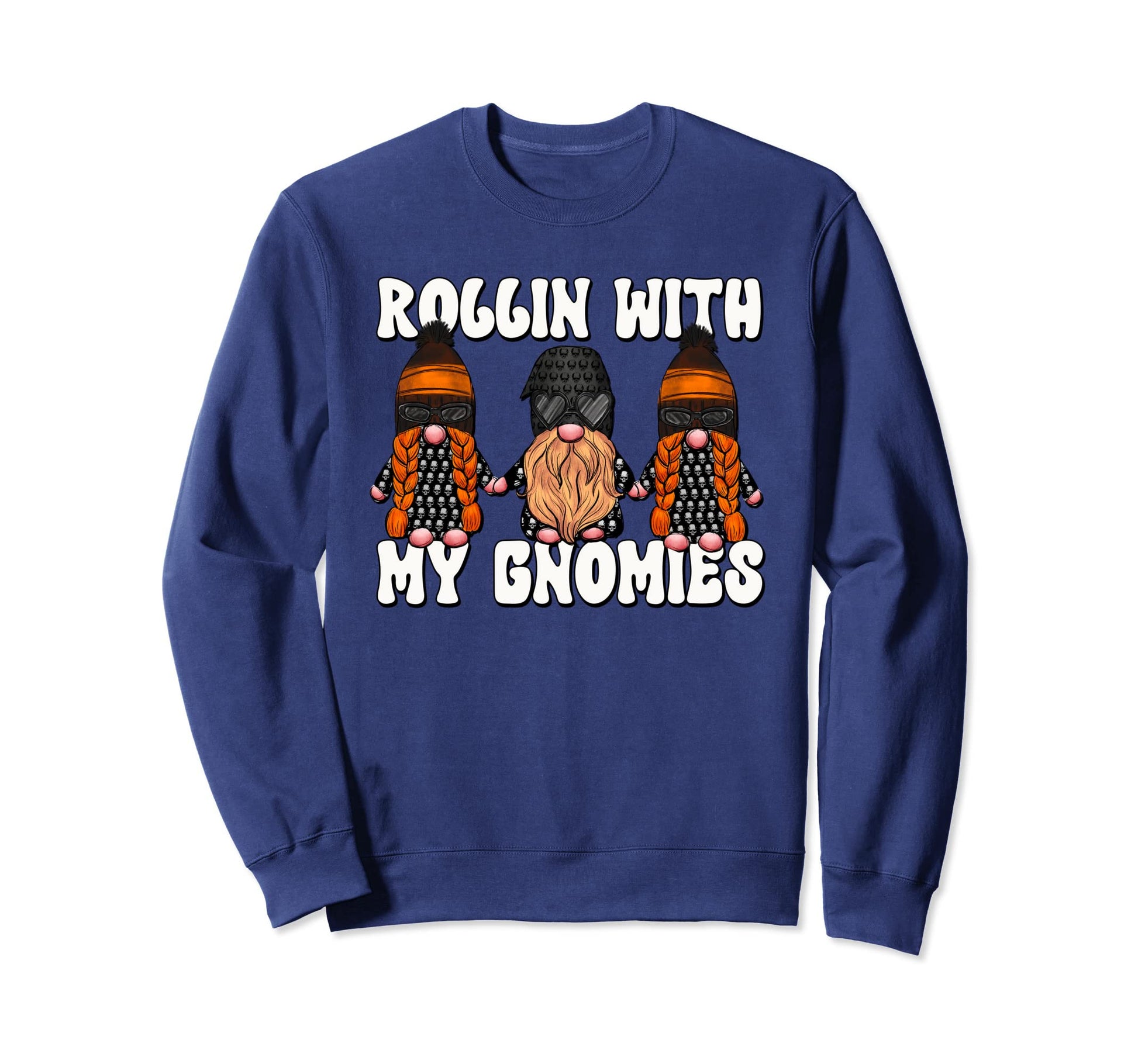 Three Gnomes Biker Mom And Dad Sweatshirt - Minimalist Print for Adults - T-Shirt, Sweatshirt, Hoodie