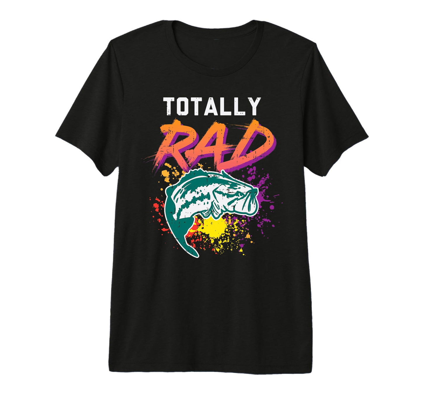 Totally Rad Fish 80S Fishing Fisherman T-Shirt - Trendy Graphic Men Women - T-Shirt, Sweatshirt, Hoodie