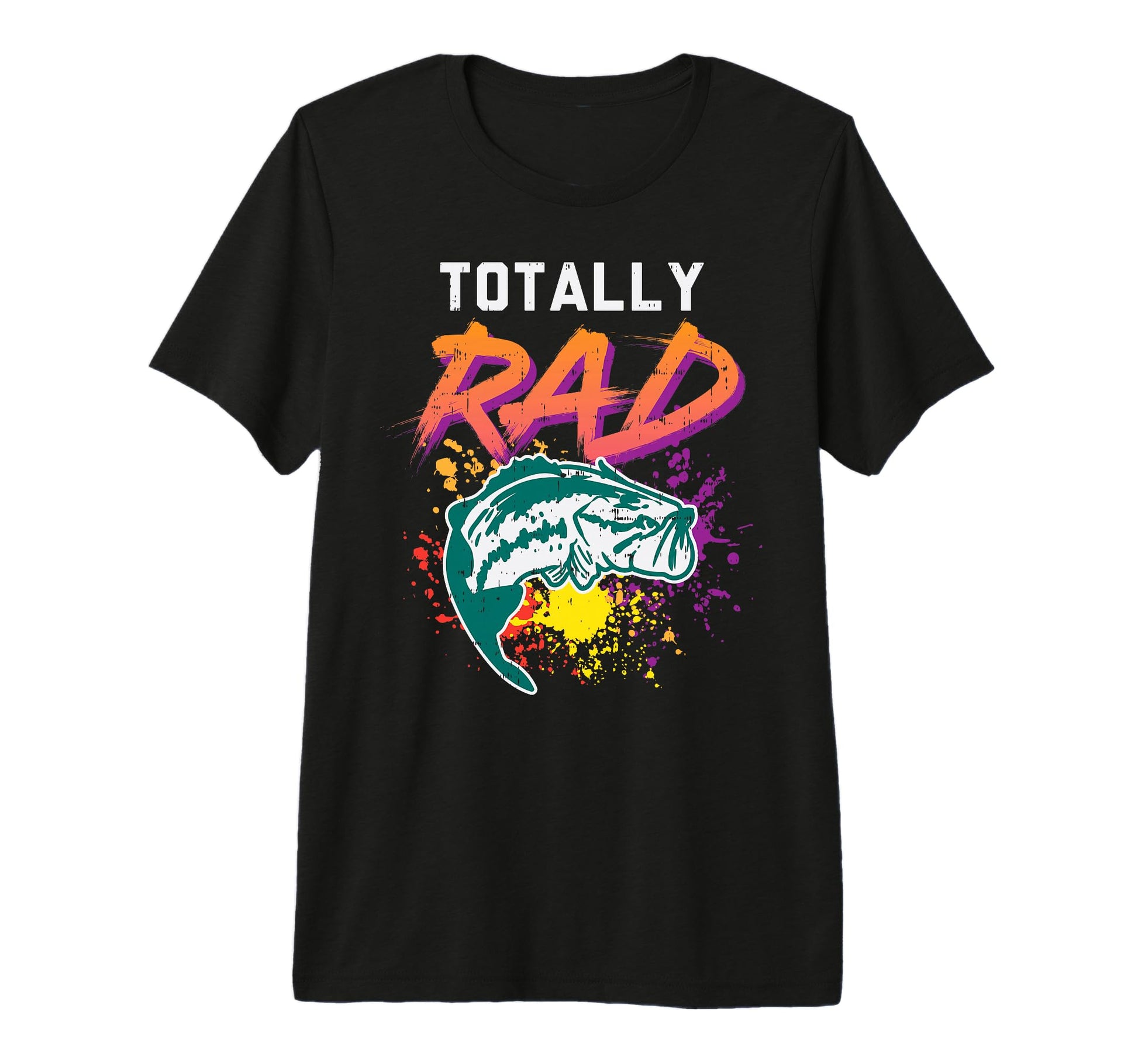 Totally Rad Fish 80S Fishing Fisherman T-Shirt - Trendy Graphic Men Women - T-Shirt, Sweatshirt, Hoodie
