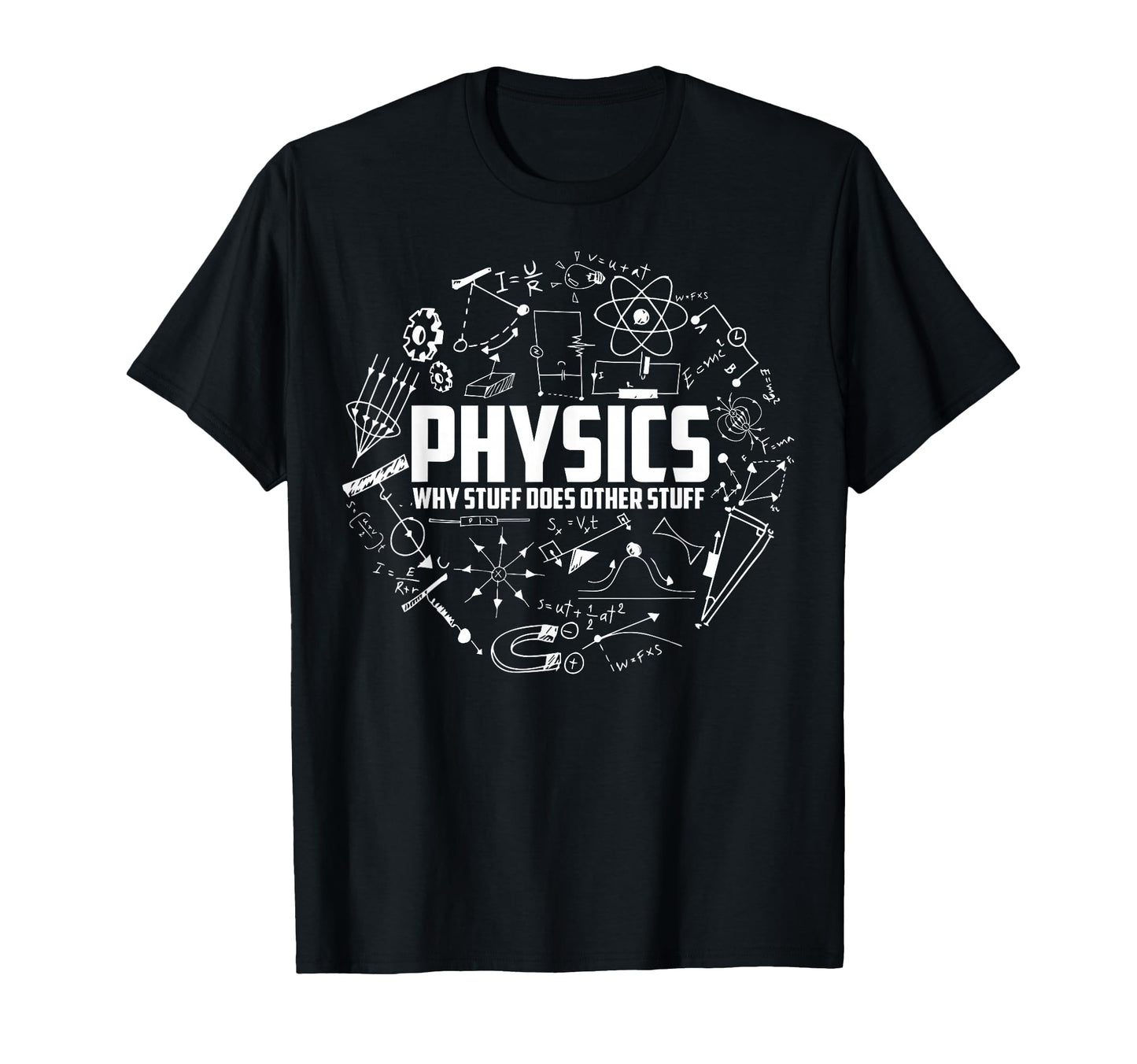 Physics Why Stuff Does Other Stuff T-Shirt - Custom Art Print Men Women - T-Shirt, Sweatshirt, Hoodie