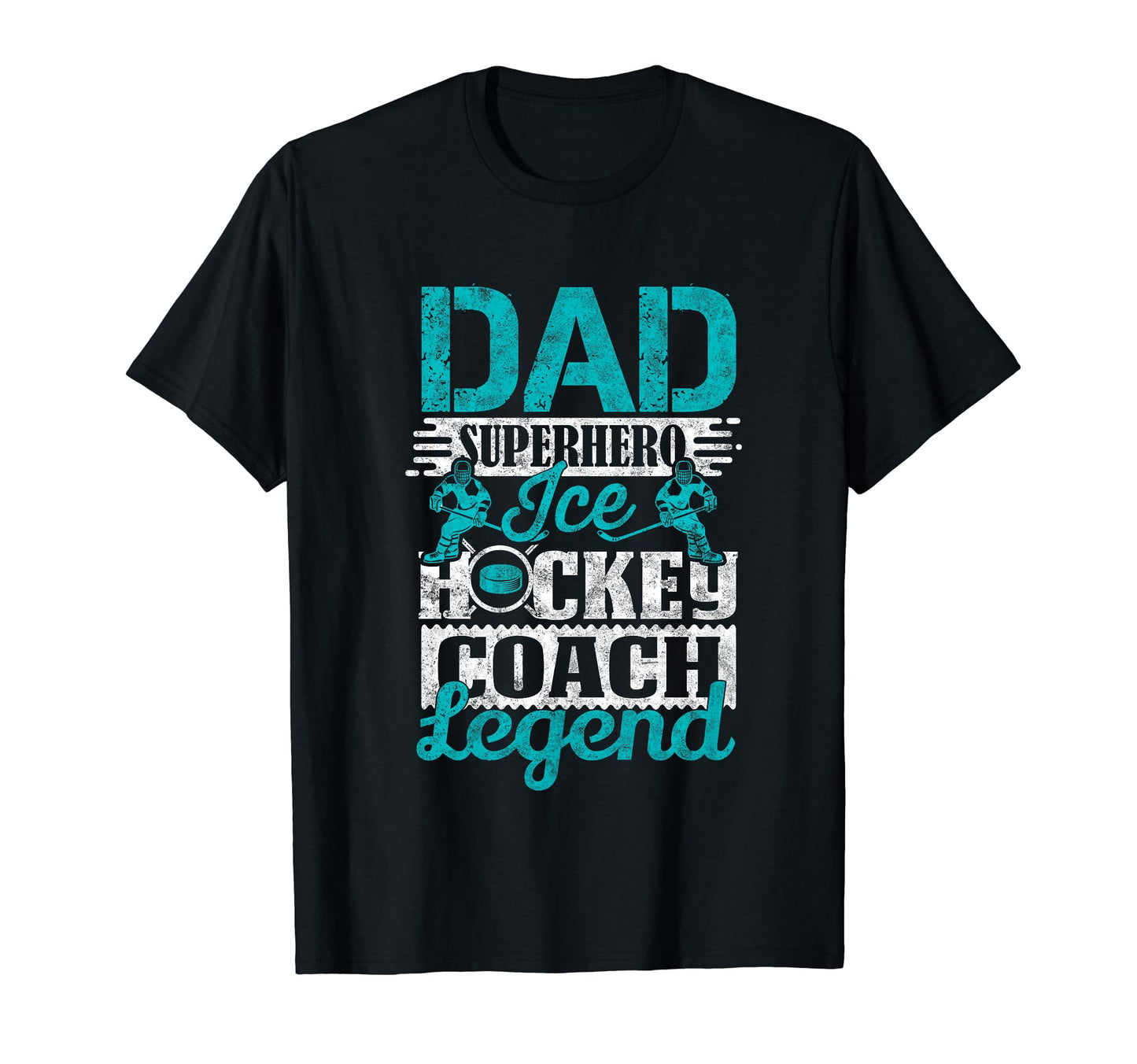 Dad Ice Hockey Coach Fathers Day Ice T-Shirt - Custom Art Print Unisex - T-Shirt, Sweatshirt, Hoodie