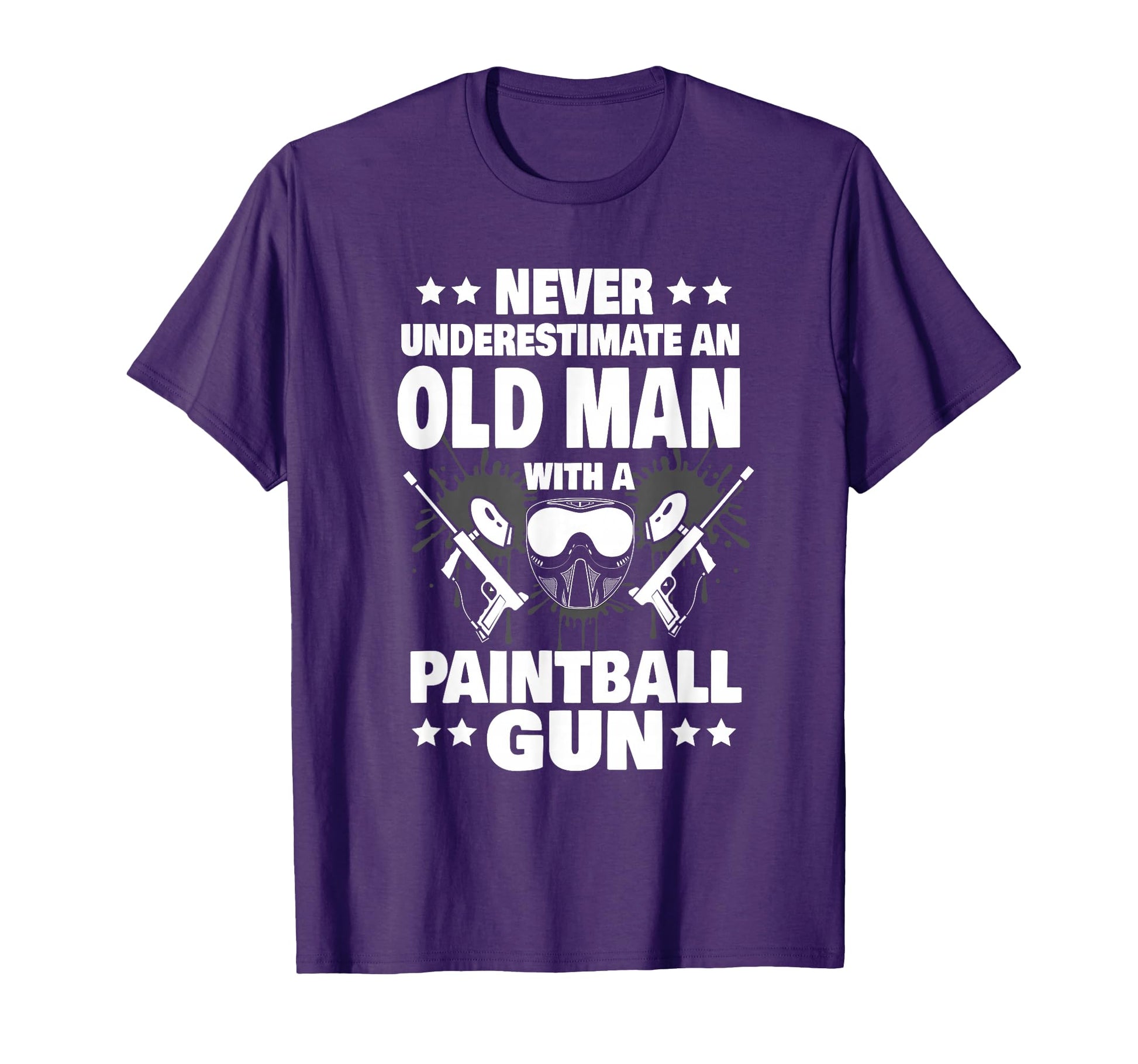 Never Underestimate Old Paintball Gun Dad T-Shirt - Trendy Graphic Unisex - T-Shirt, Sweatshirt, Hoodie
