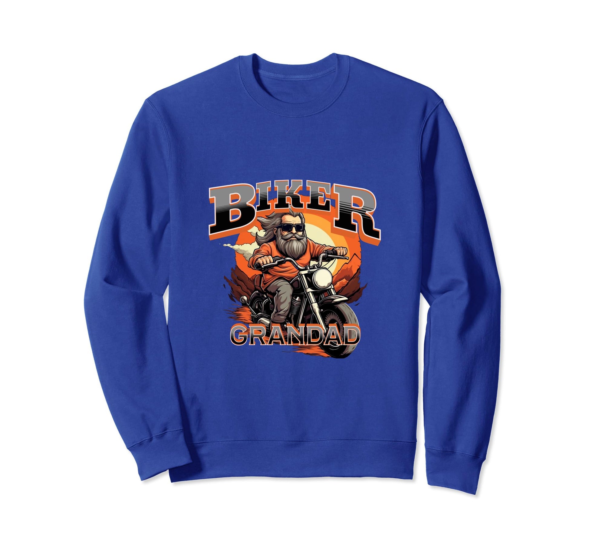 Mens Motorbike Biker Grandpa Sweatshirt - Trendy Graphic Men Women - T-Shirt, Sweatshirt, Hoodie