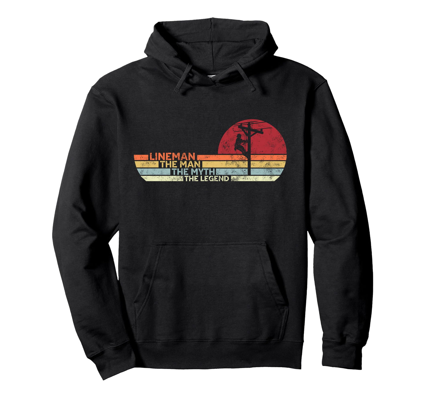 Lineman Myth Legend Father Day Lineman Hoodie - Minimalist Print Men Women - T-Shirt, Sweatshirt, Hoodie