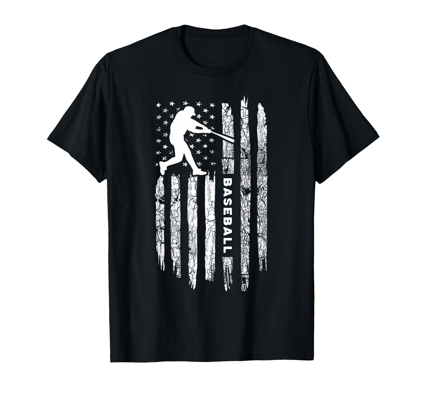 American Flag Baseball Baseball T-Shirt - Casual Everyday Wear for Adults - T-Shirt, Sweatshirt, Hoodie