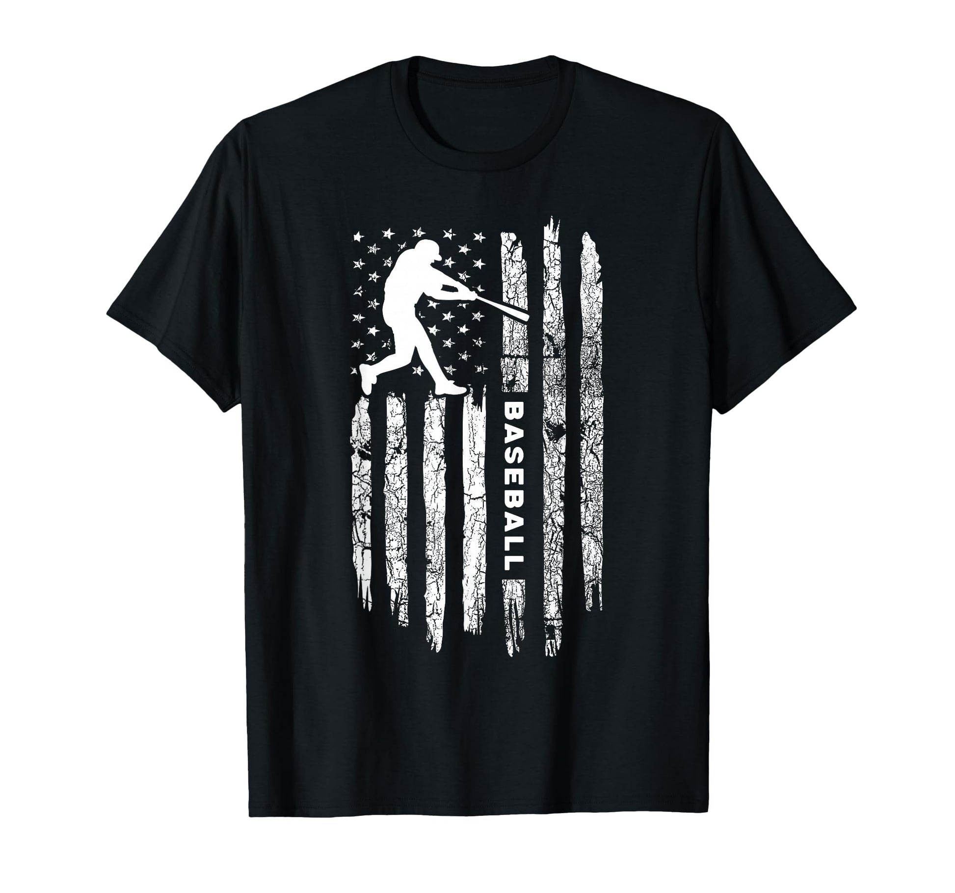 American Flag Baseball Baseball T-Shirt - Casual Everyday Wear for Adults - T-Shirt, Sweatshirt, Hoodie