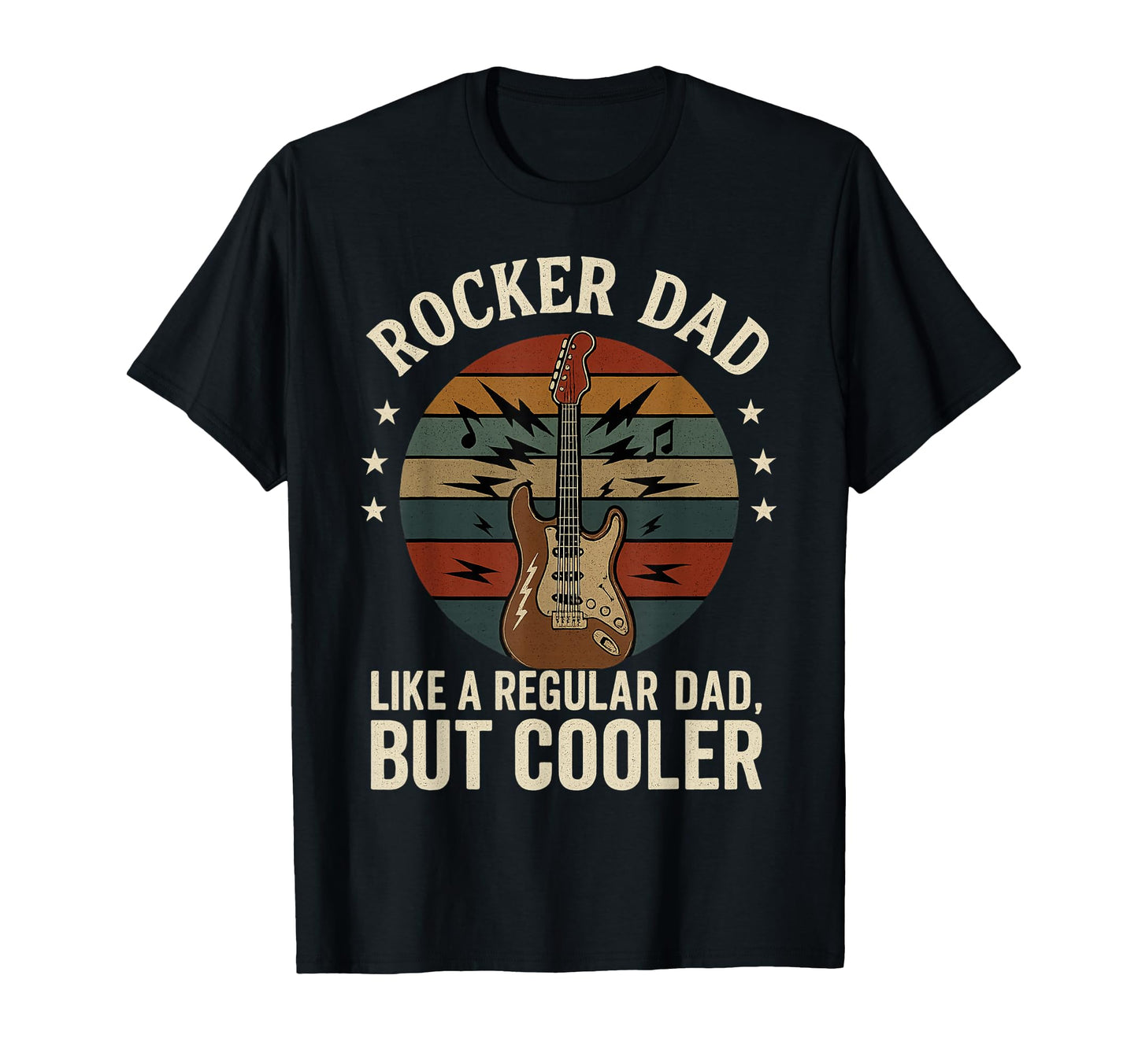 Rocker Dad Like Regular Dad But Cooler T-Shirt - Minimalist Print Unisex - T-Shirt, Sweatshirt, Hoodie