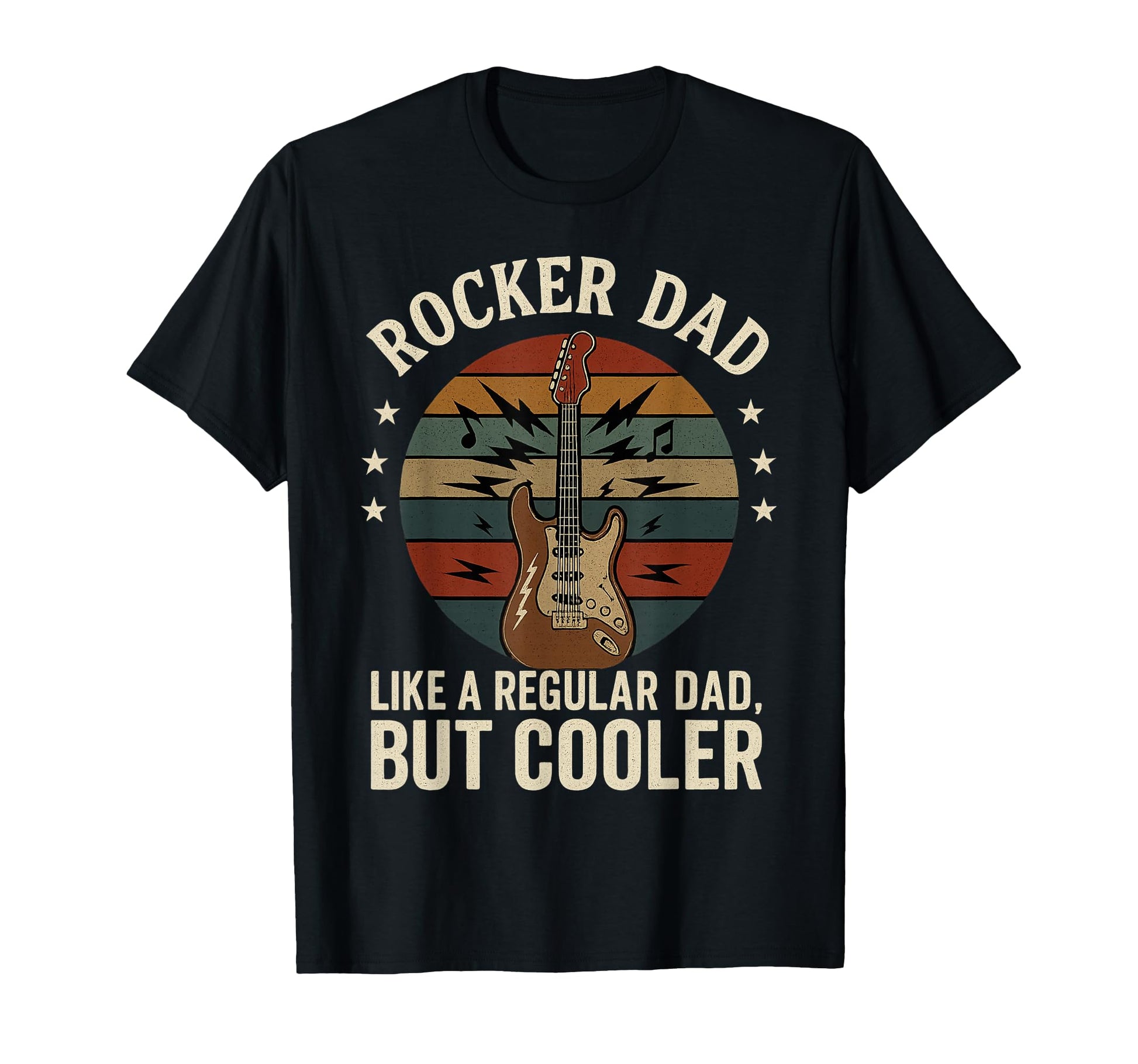 Rocker Dad Like Regular Dad But Cooler T-Shirt - Minimalist Print Unisex - T-Shirt, Sweatshirt, Hoodie