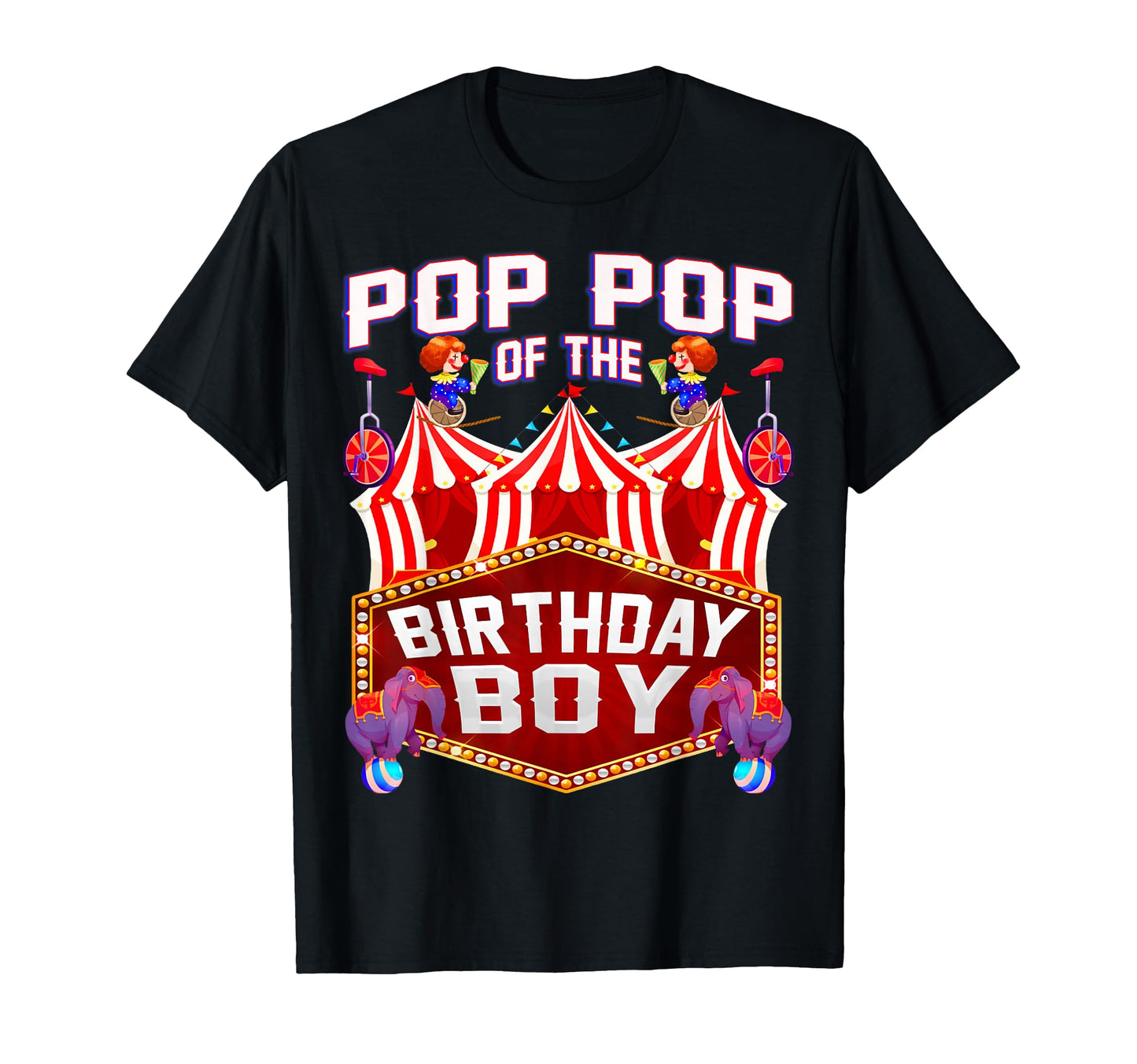 Pop Pop Birthday Ringmaster Circus T-Shirt - Custom Art Print for Adults - T-Shirt, Sweatshirt, Hoodie