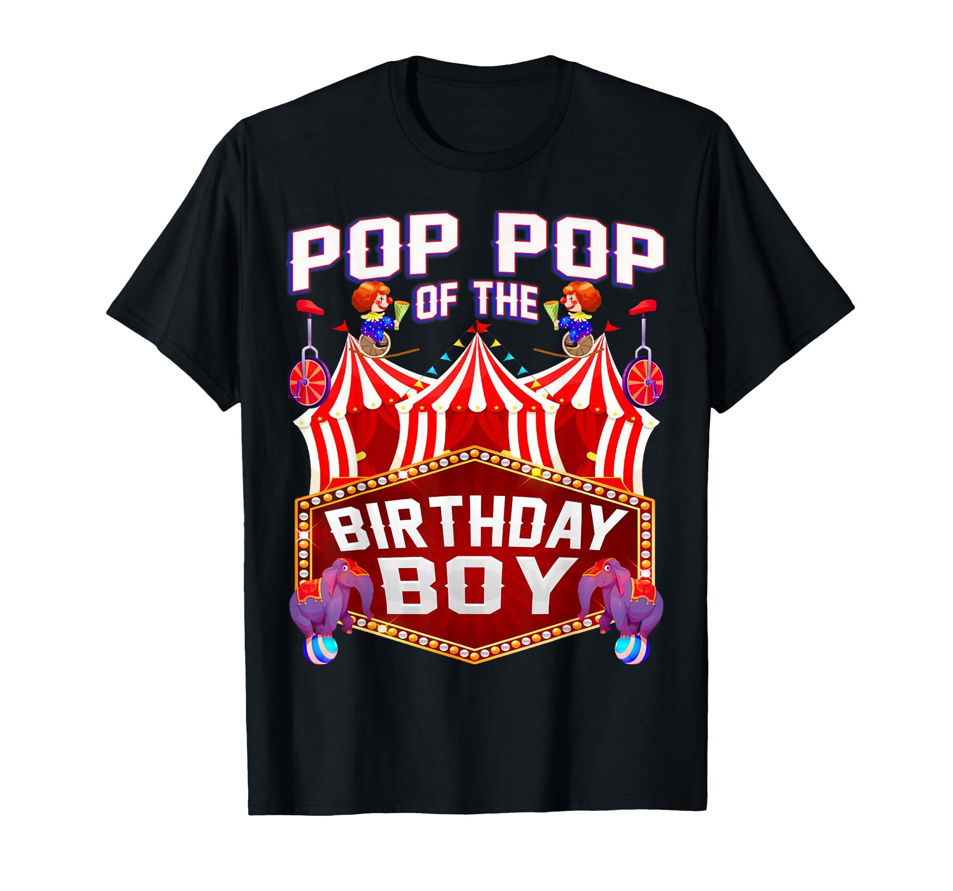 Pop Pop Birthday Ringmaster Circus T-Shirt - Custom Art Print for Adults - T-Shirt, Sweatshirt, Hoodie