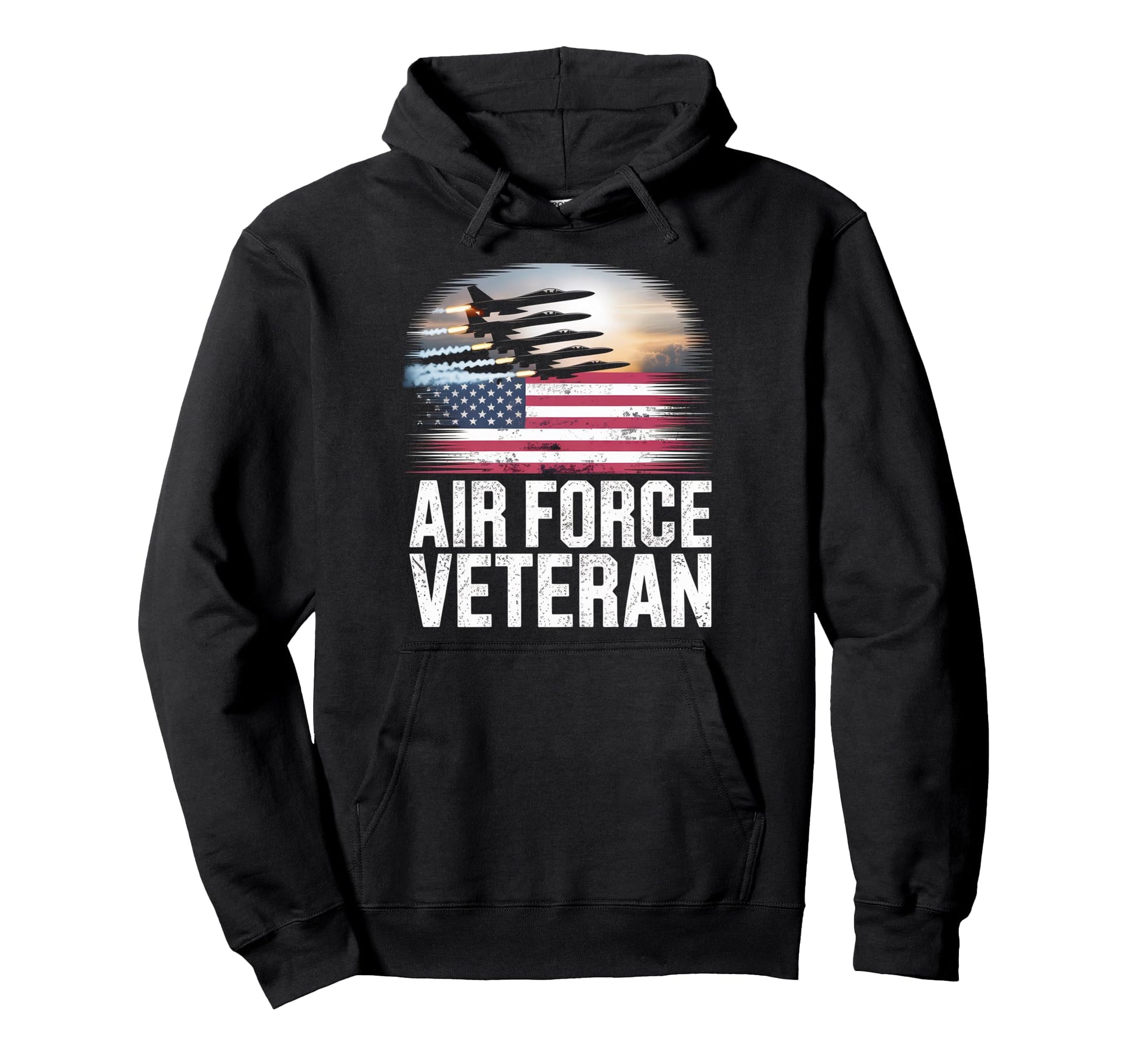 Air Force Veteran Us American Flag Dad Hoodie - Novelty Apparel Unisex - T-Shirt, Sweatshirt, Hoodie