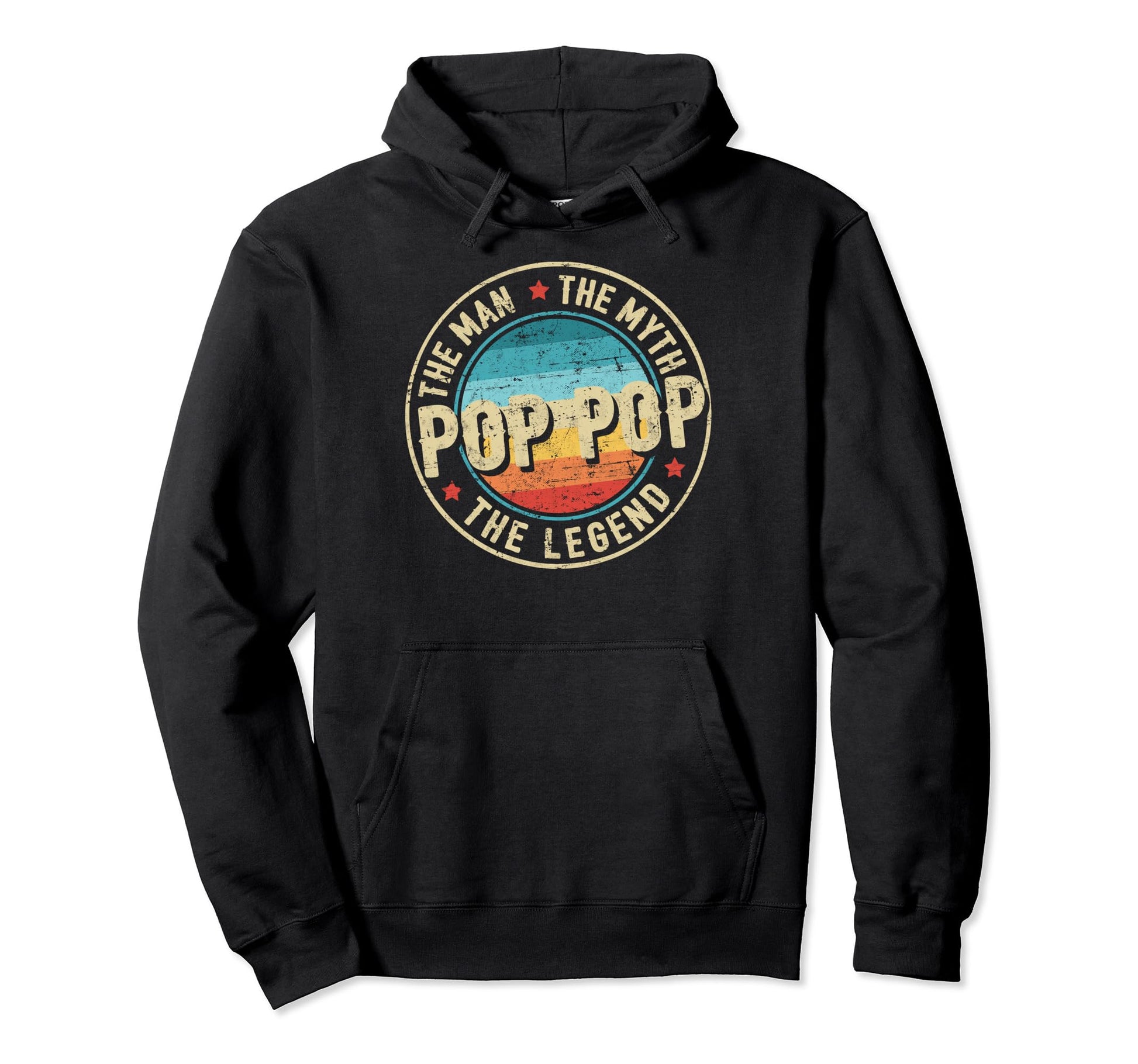Pop Pop Myth Legend Fathers Day Hoodie - Custom Art Print Unisex - T-Shirt, Sweatshirt, Hoodie