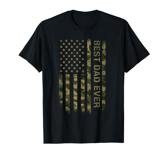 Best Dad Ever American Flag Fathers Day T-Shirt - Novelty Apparel Unisex - T-Shirt, Sweatshirt, Hoodie