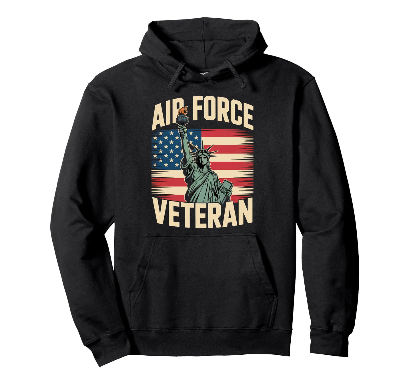 Air Force Veteran Us American Flag Hoodie - Fun Novelty Design for Adults - T-Shirt, Sweatshirt, Hoodie