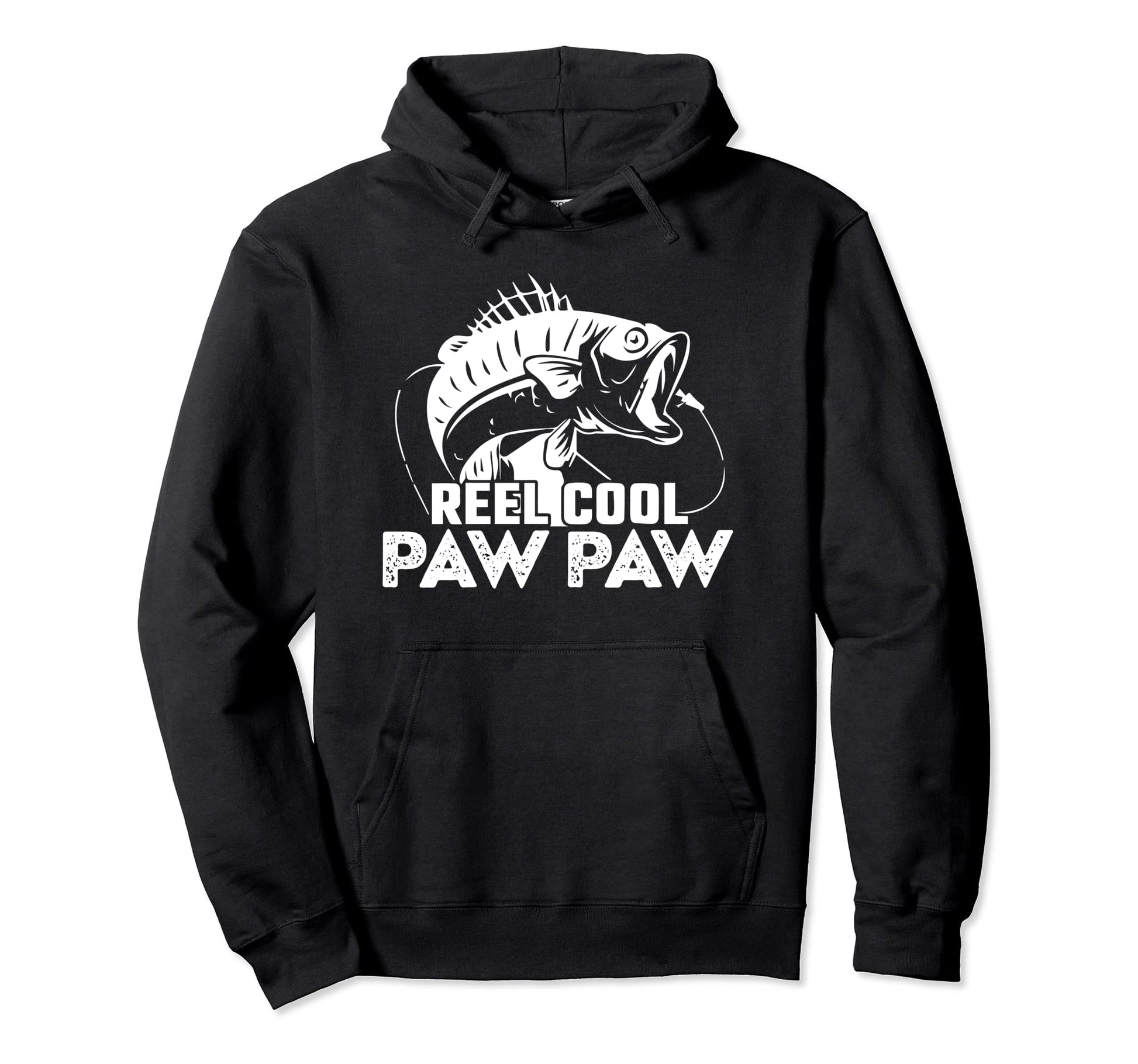 Reel Paw Paw Fishing Fisherman Quotes Hoodie - Minimalist Print Men Women - T-Shirt, Sweatshirt, Hoodie