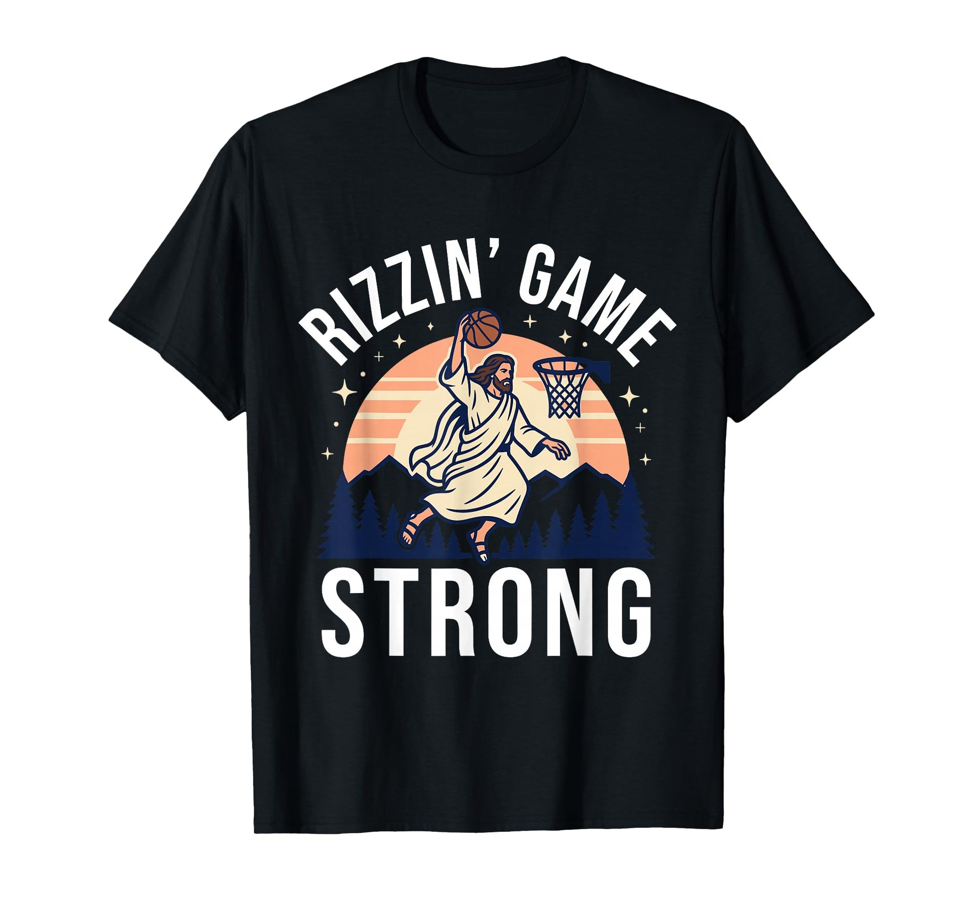 Rizzin Game Strong Risen Christian T-Shirt - Graphic Print Men Women - T-Shirt, Sweatshirt, Hoodie