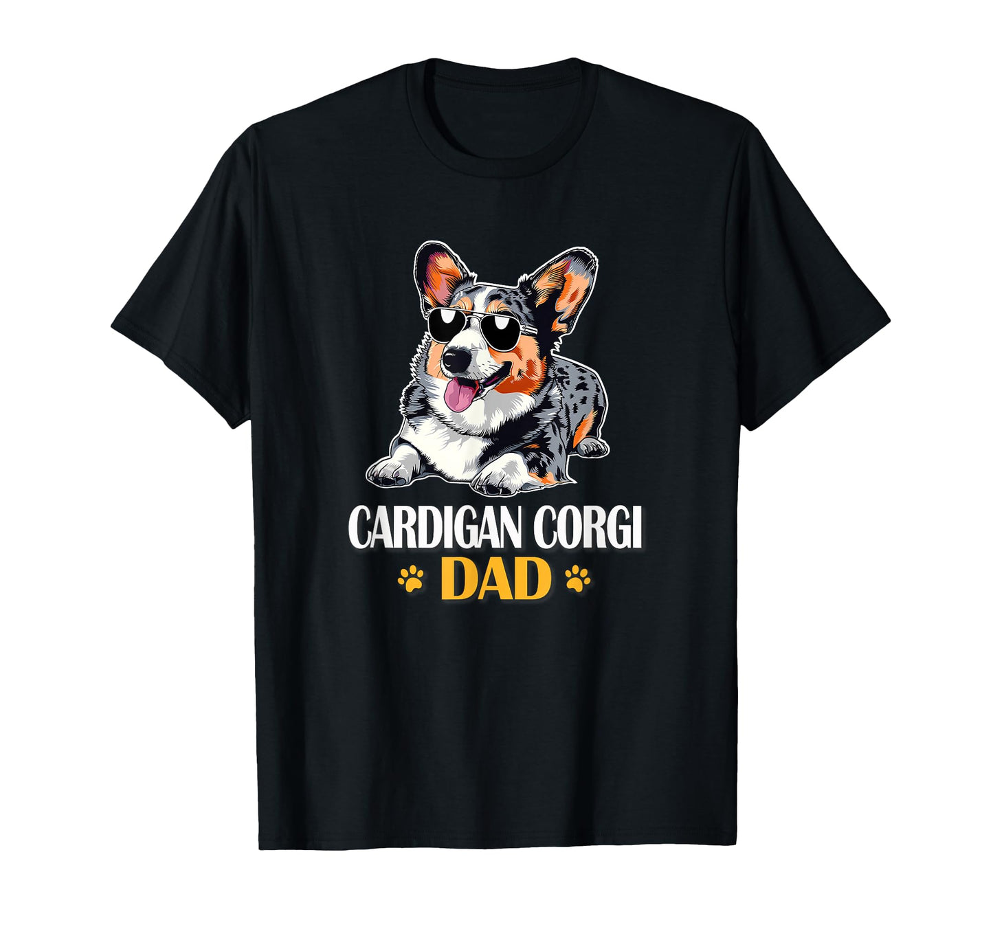 Mens Cardigan Corgi Dad Blue Merle Corgi T-Shirt - Trendy Graphic Unisex - T-Shirt, Sweatshirt, Hoodie