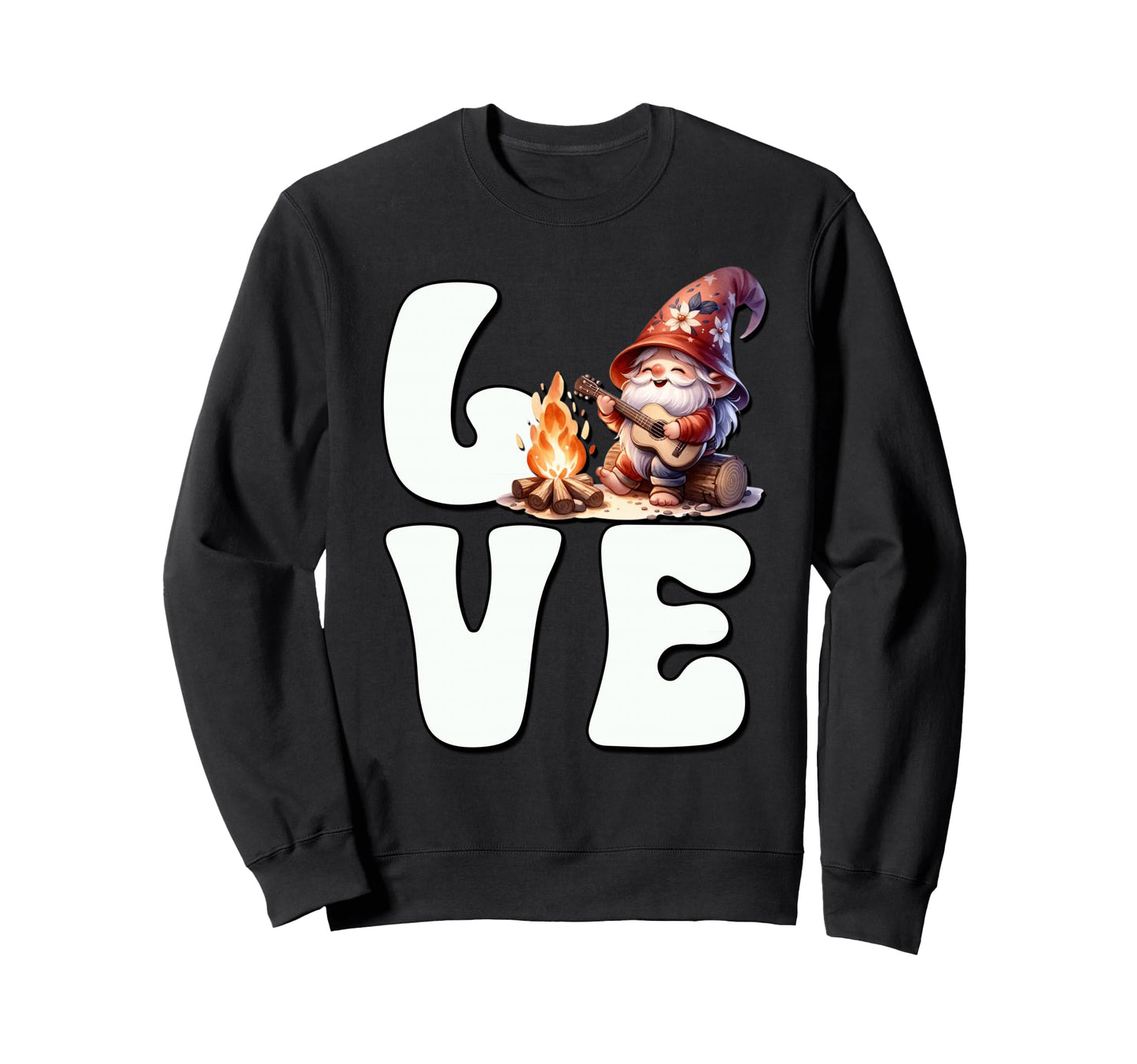 Funny Camper Love Campfire Camping Dad Sweatshirt - Custom Art Print Unisex - T-Shirt, Sweatshirt, Hoodie