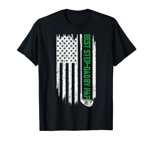 Best Stepdad Par Usa Flag Fathers Day T-Shirt - Aesthetic Graphic Unisex - T-Shirt, Sweatshirt, Hoodie