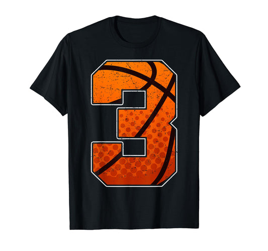 Basketball Birthday 3 Three Year Old Or T-Shirt - Fun Novelty Design Unisex - T-Shirt, Sweatshirt, Hoodie