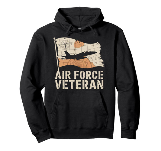 Air Force Veteran Us American Hoodie - Casual Everyday Wear for Adults - T-Shirt, Sweatshirt, Hoodie