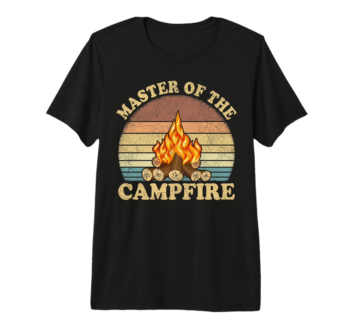 Master Campfire Camping Dad Hiking T-Shirt - Fun Novelty Design Men Women - T-Shirt, Sweatshirt, Hoodie