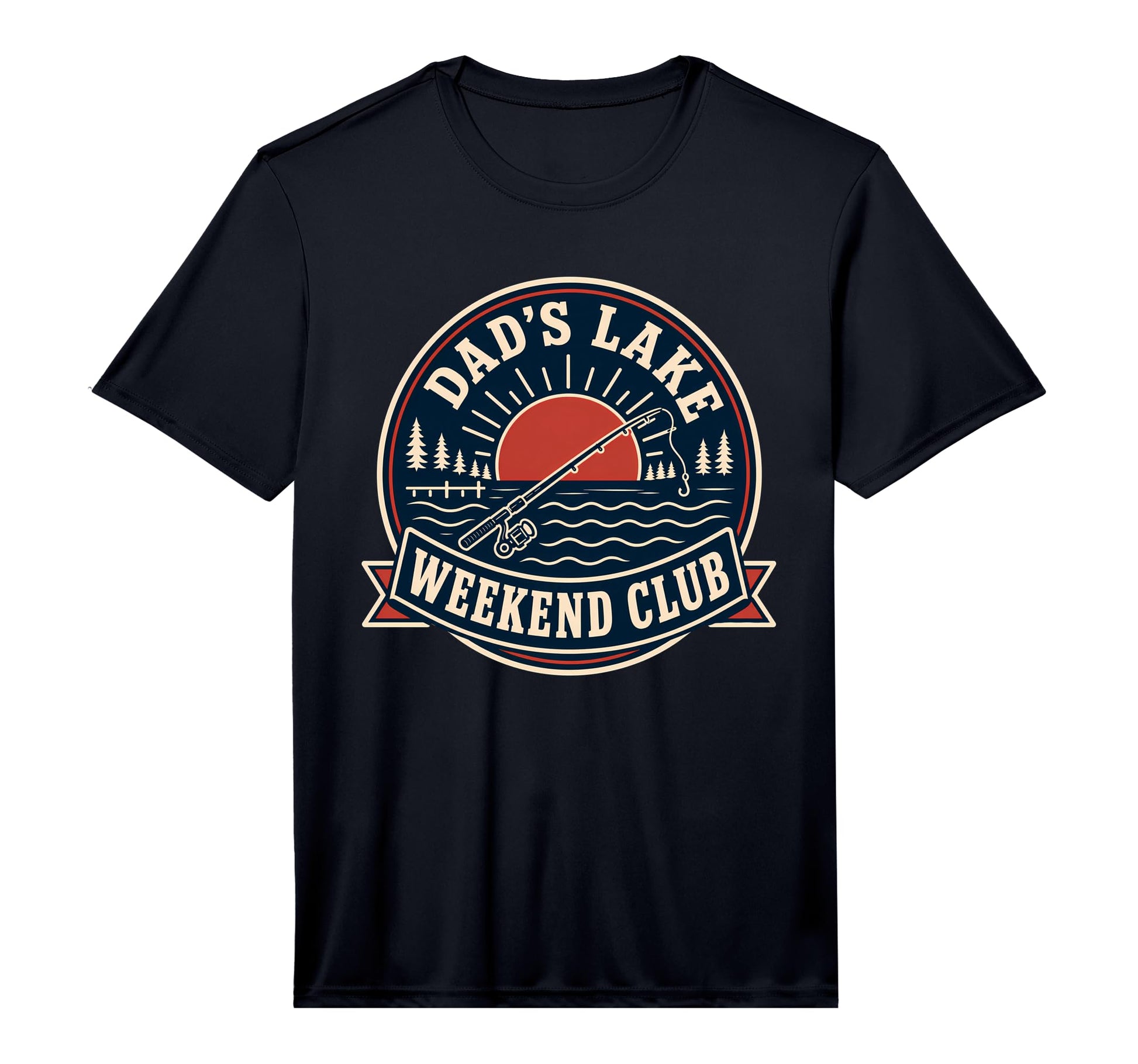 Mens Dads Lake Weekend Club Fishing T-Shirt - Novelty Apparel for Adults - T-Shirt, Sweatshirt, Hoodie