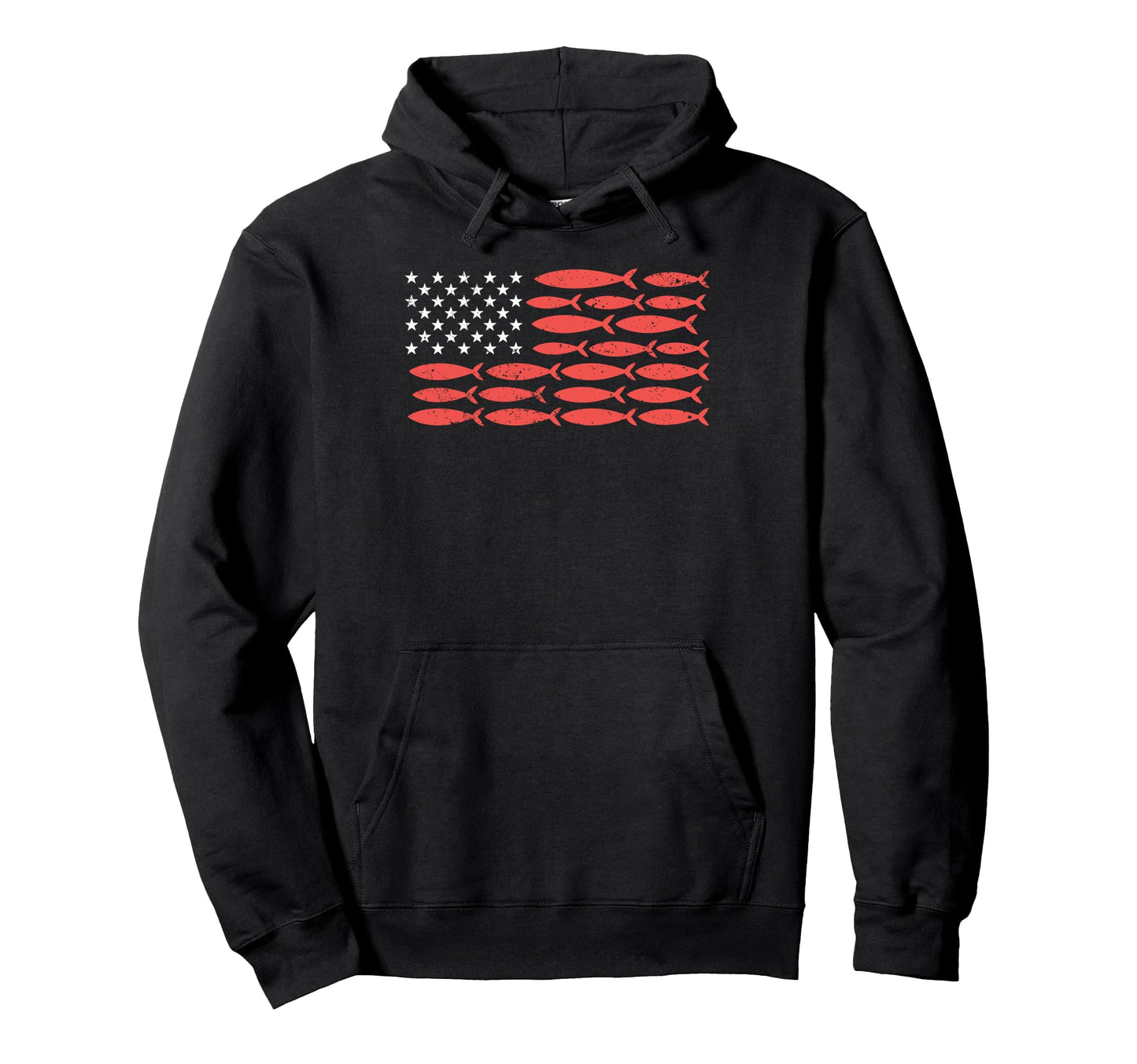 Us American Flag Fishing Lover Fish Hoodie - Trendy Graphic Unisex - T-Shirt, Sweatshirt, Hoodie