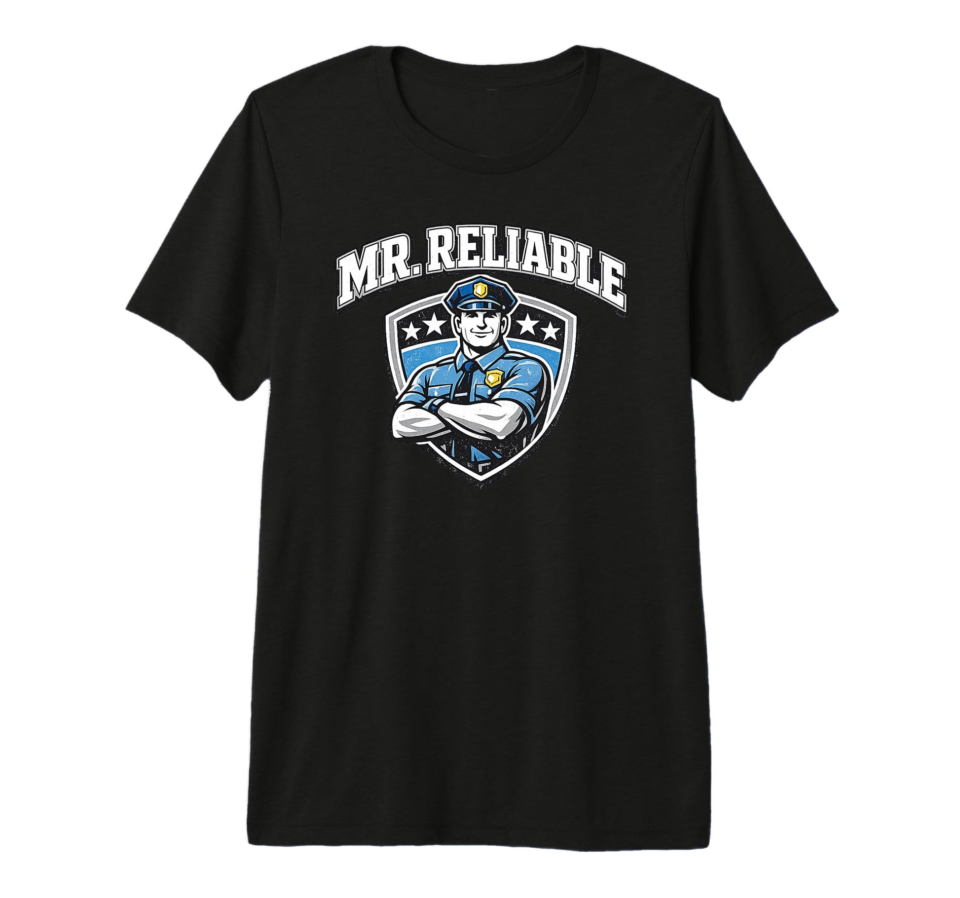 Mens Mr Reliable Policeman Proud T-Shirt - Casual Everyday Wear for Adults - T-Shirt, Sweatshirt, Hoodie