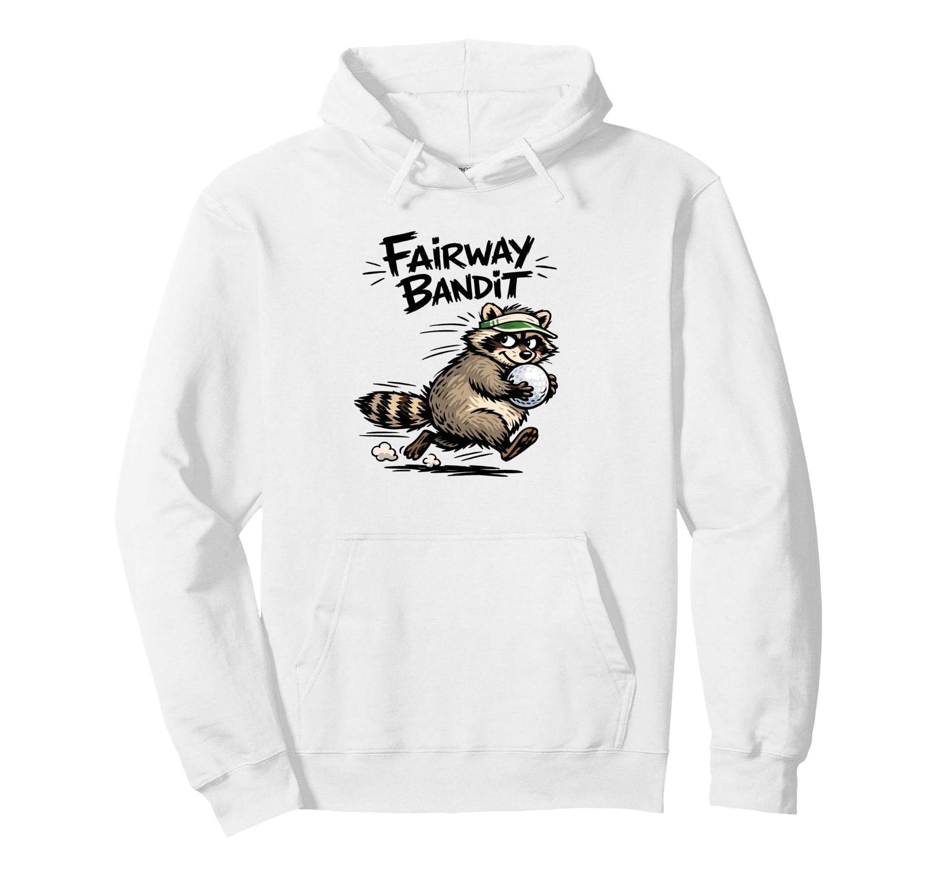 Golf Pun Fairway Bandit Raccoon Golf Ball Hoodie - Streetwear Style Unisex - T-Shirt, Sweatshirt, Hoodie