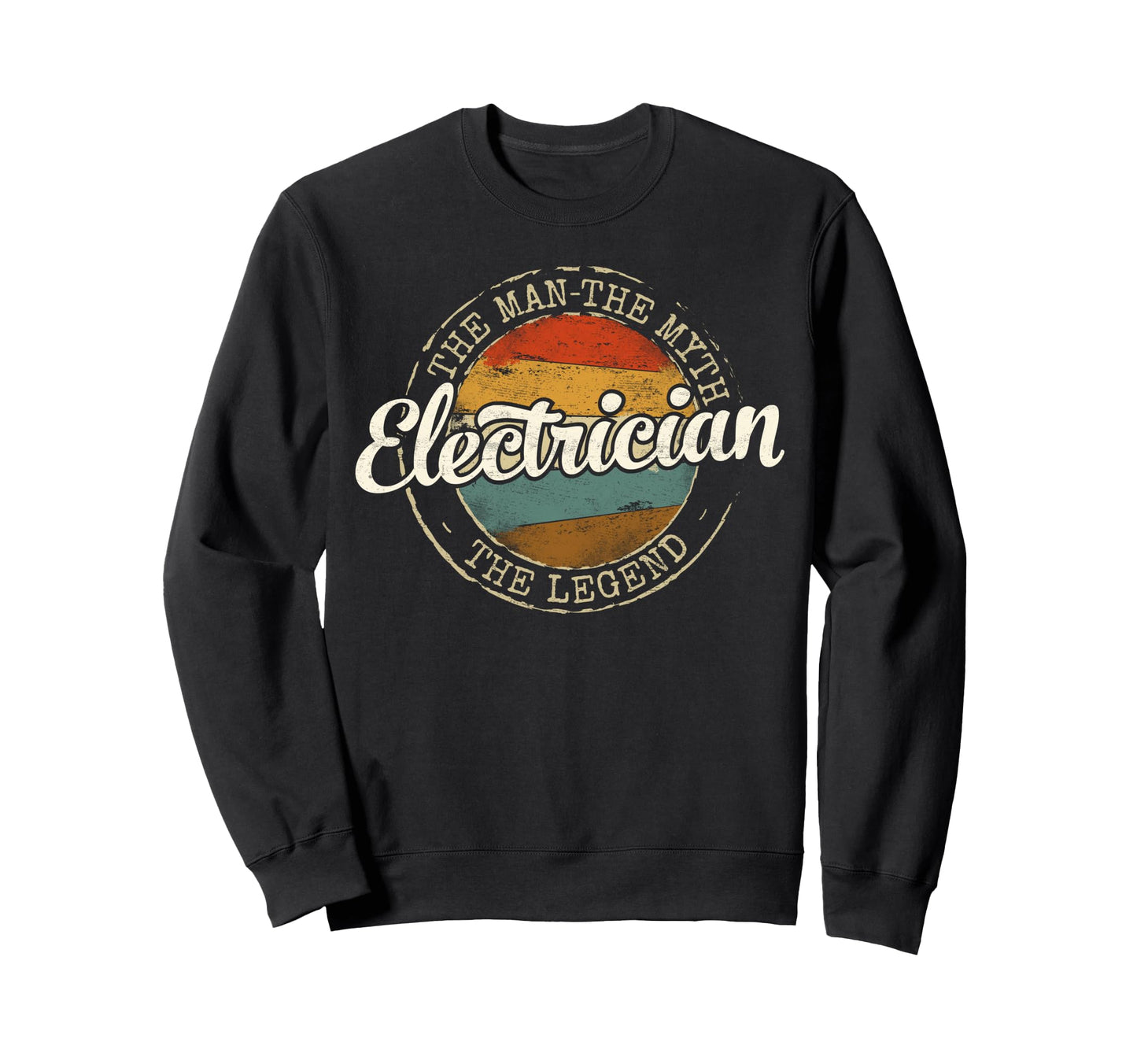 Electrician Myth Legend Stamp Sweatshirt - Minimalist Print Men Women - T-Shirt, Sweatshirt, Hoodie