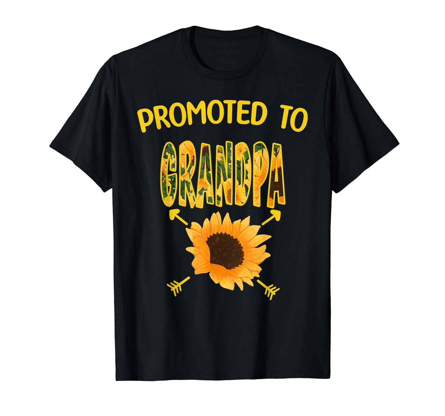 Promoted To Grandpa Sunflower T-Shirt - Minimalist Print for Adults - T-Shirt, Sweatshirt, Hoodie