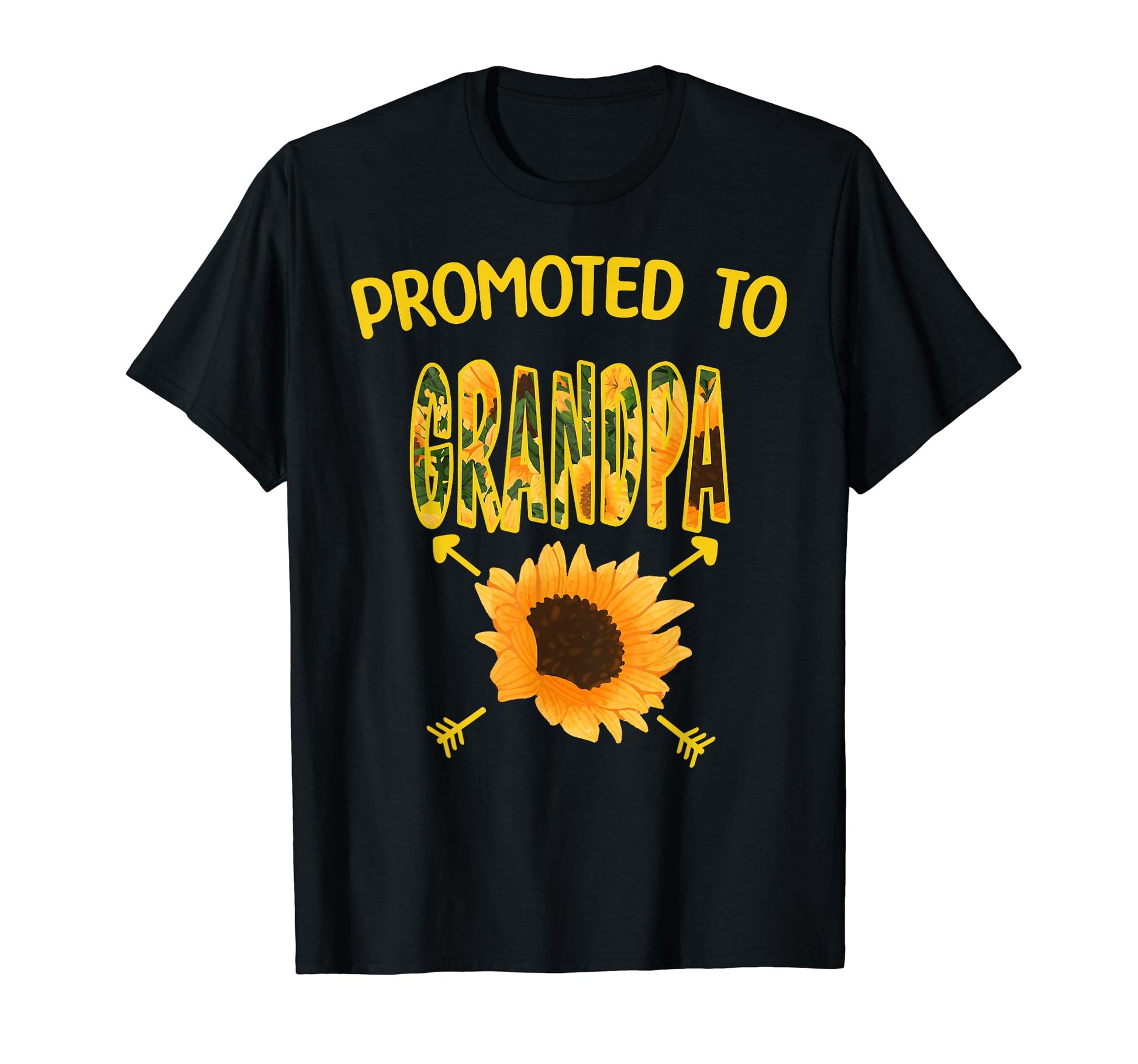 Promoted To Grandpa Sunflower T-Shirt - Minimalist Print for Adults - T-Shirt, Sweatshirt, Hoodie