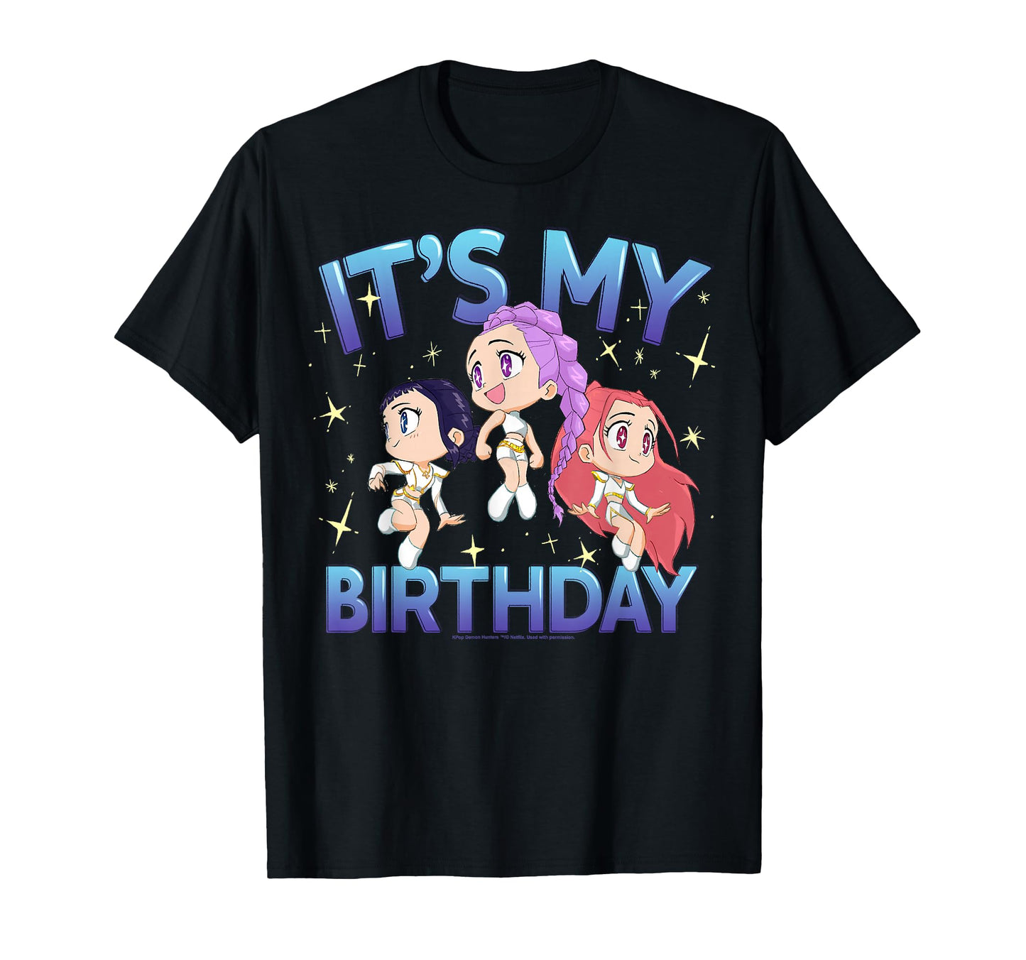 Kpop Demon Hunters Its My Birthday Chibi T-Shirt - Minimalist Print Unisex - T-Shirt, Sweatshirt, Hoodie