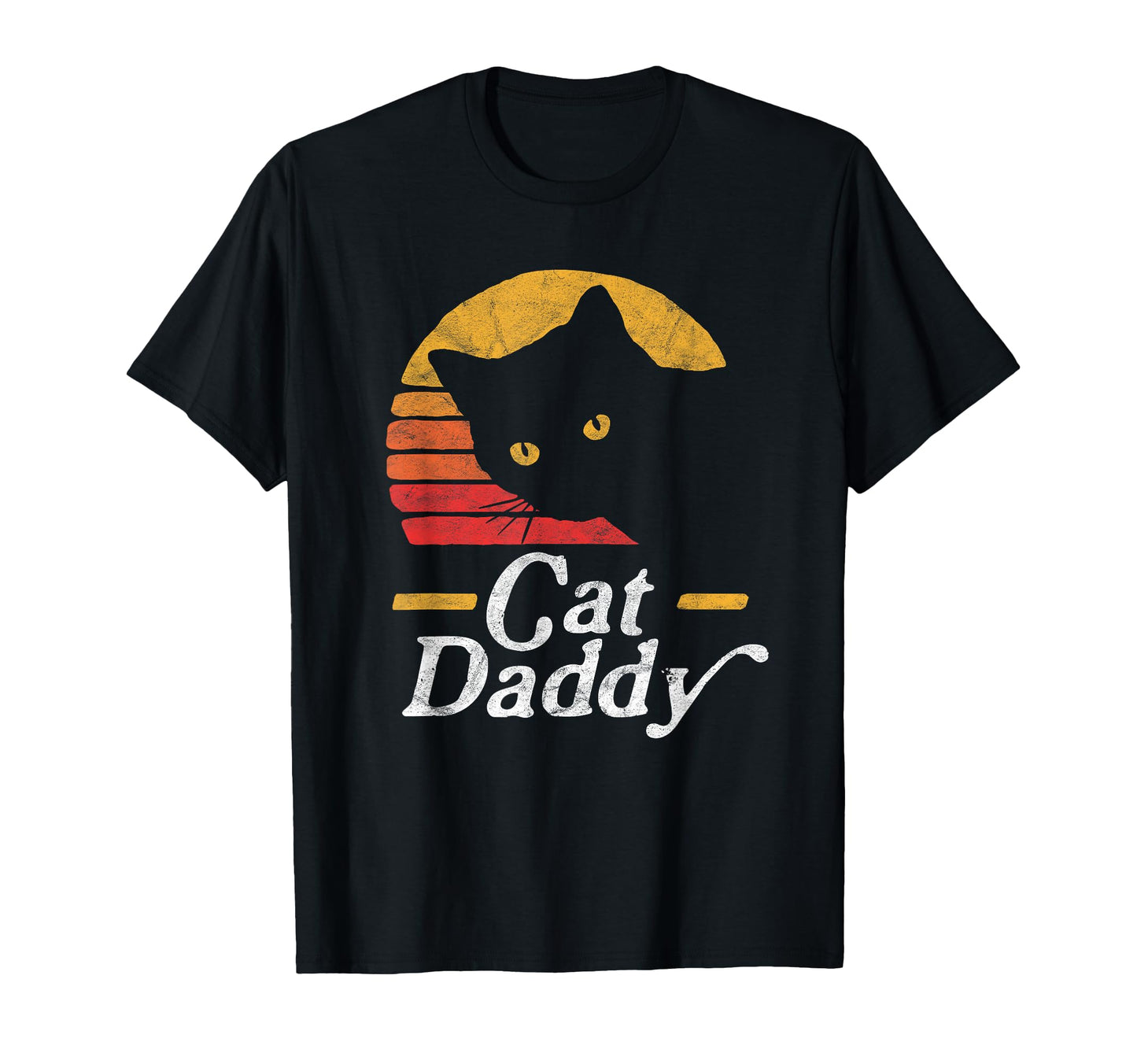 Cat Daddy Eighties Cat Distressed T-Shirt - Aesthetic Graphic for Adults - T-Shirt, Sweatshirt, Hoodie